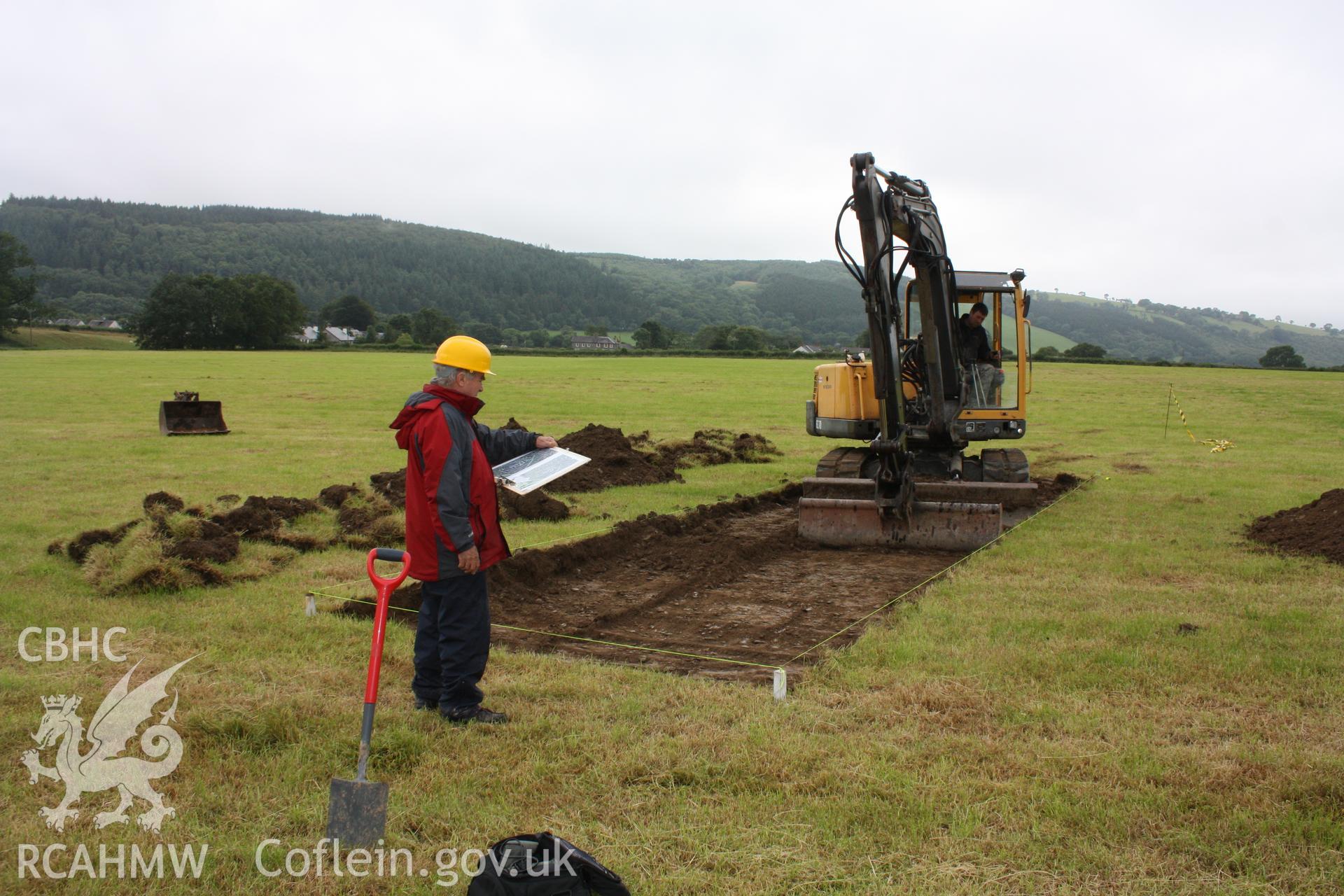 Abermagwr Roman villa; photographs of 2015 excavation season. Opening the trenches on 13 July 2015