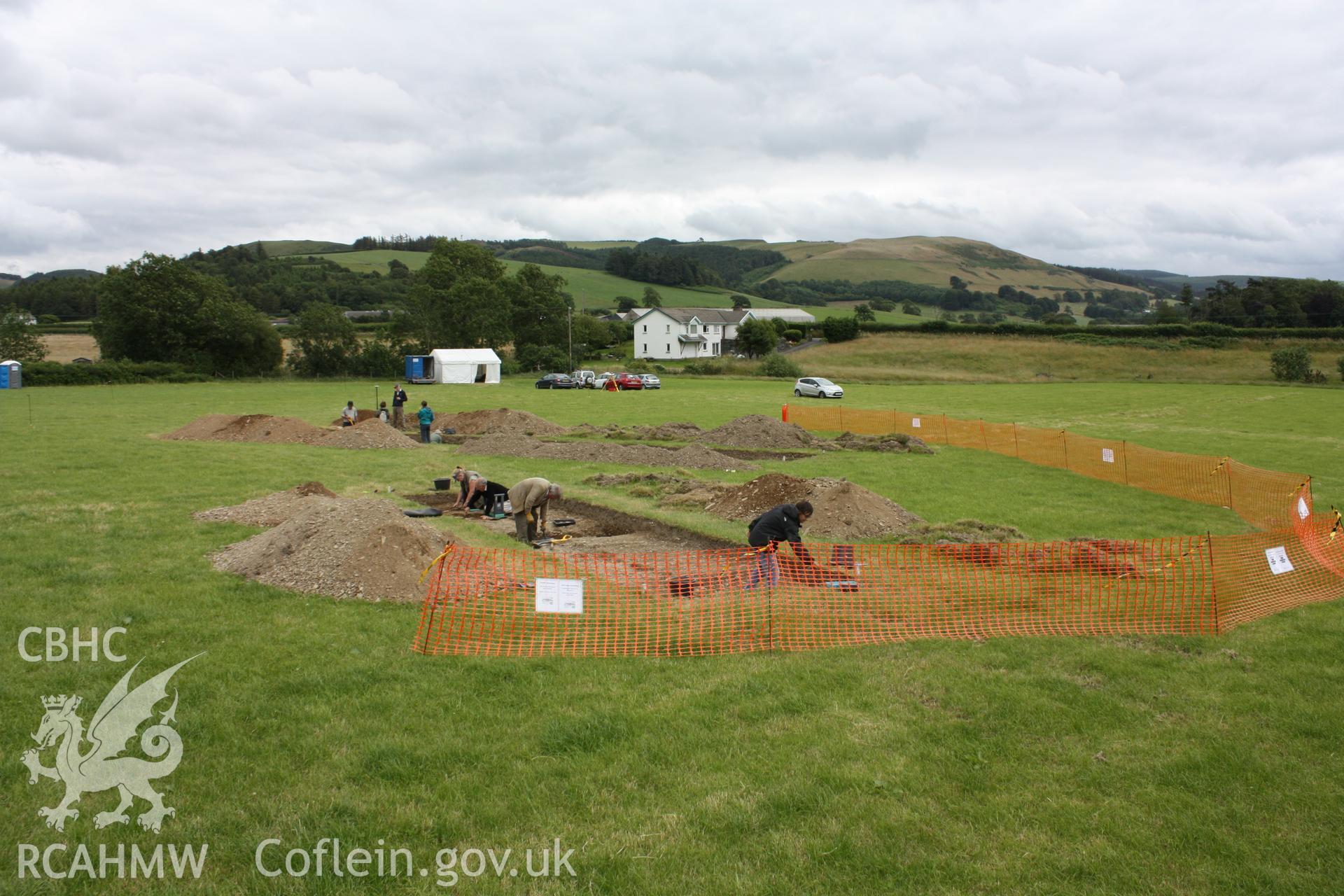 Abermagwr Roman villa; photographs of 2015 excavation season. General view of the 2015 excavations from the west