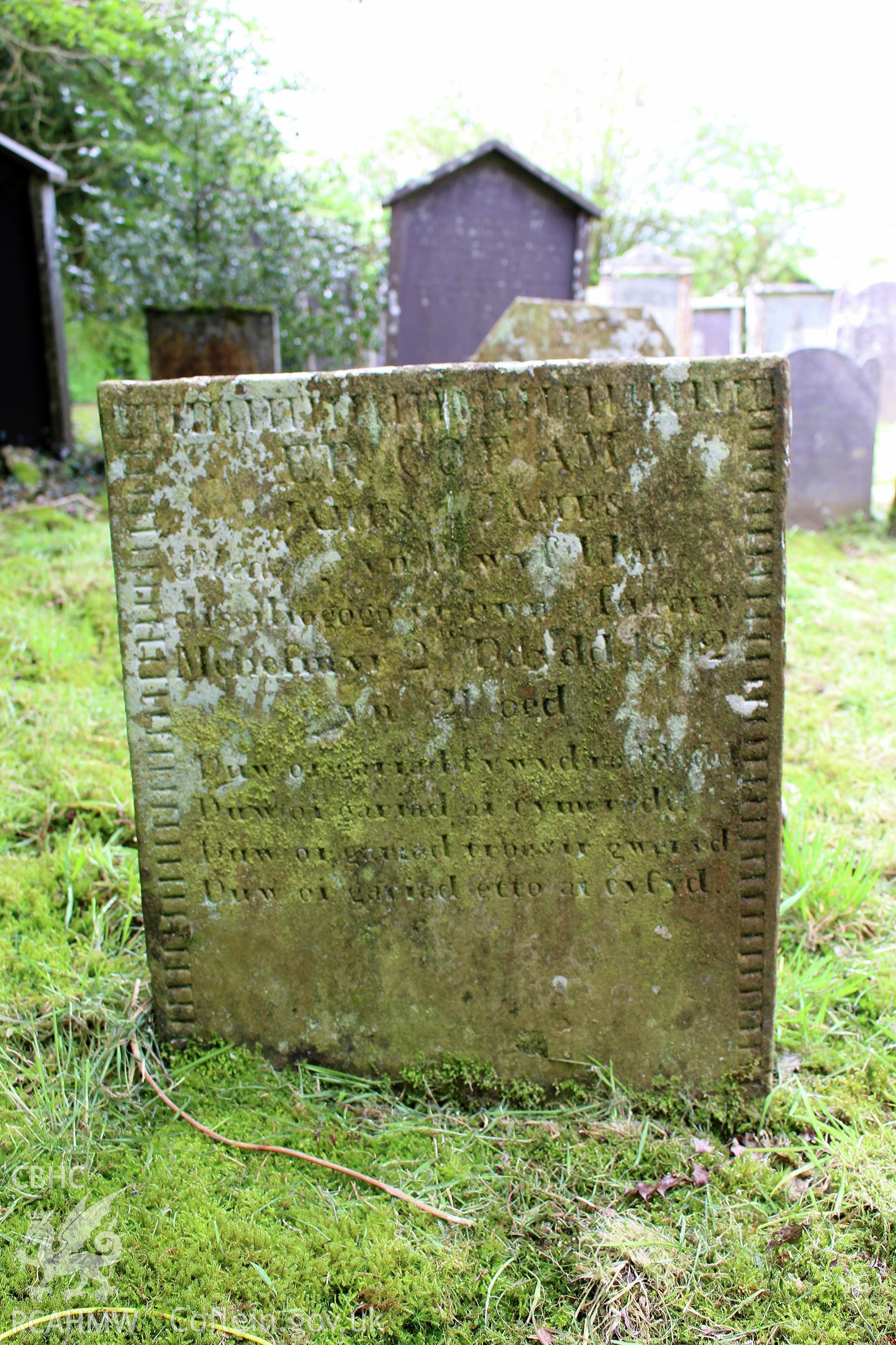 Gravestone of James James