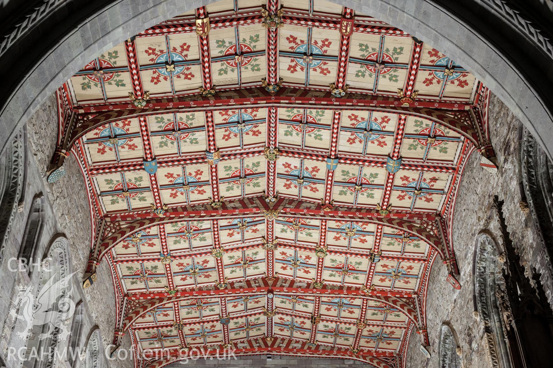 Ceiling of chancel, oblique