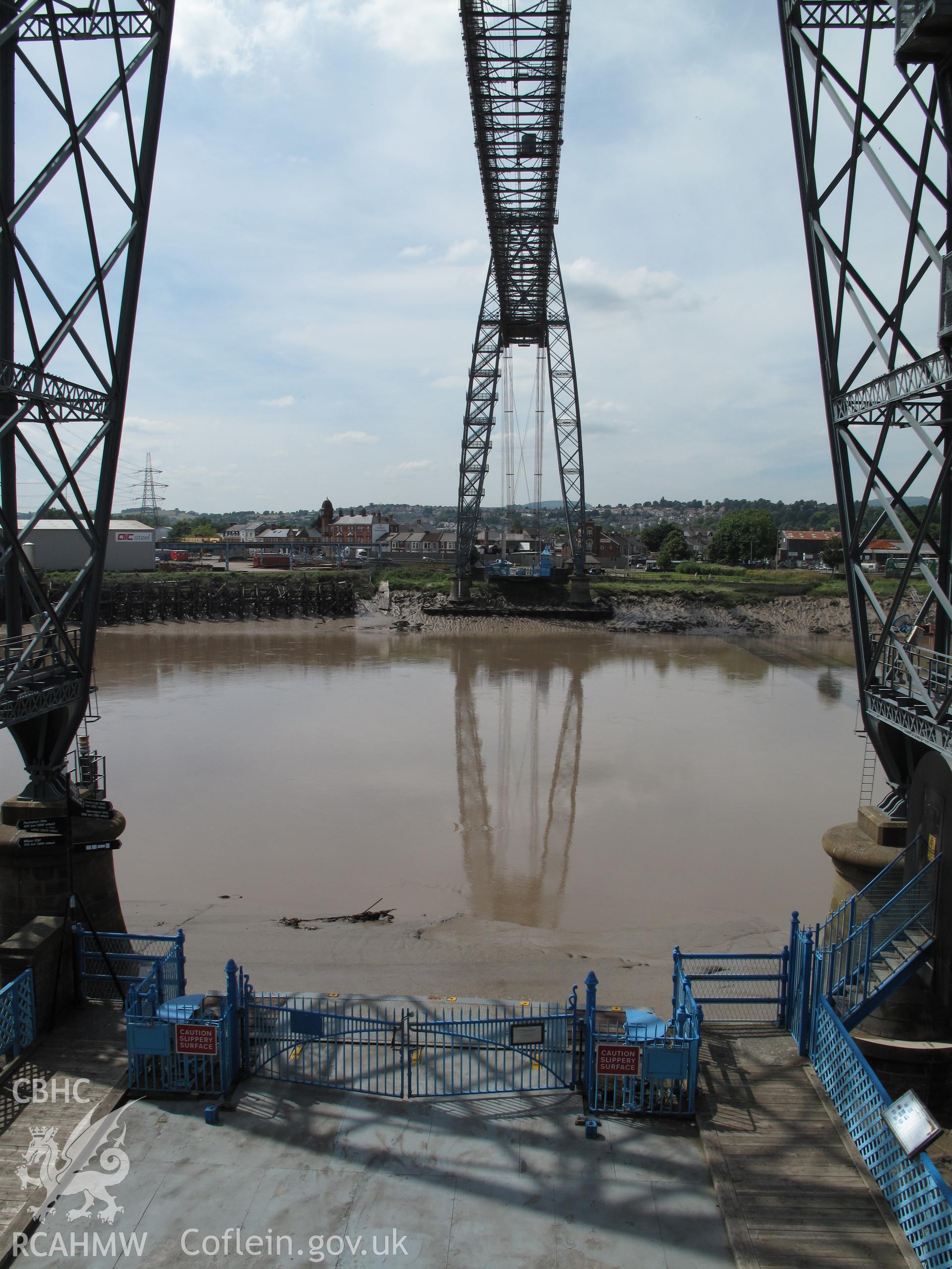 View from the southeast of Newport Transporter Bridge.