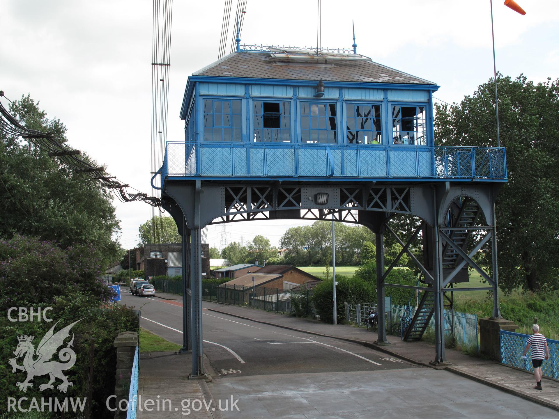 View from the west of the winder house, Newport Transporter Bridge.