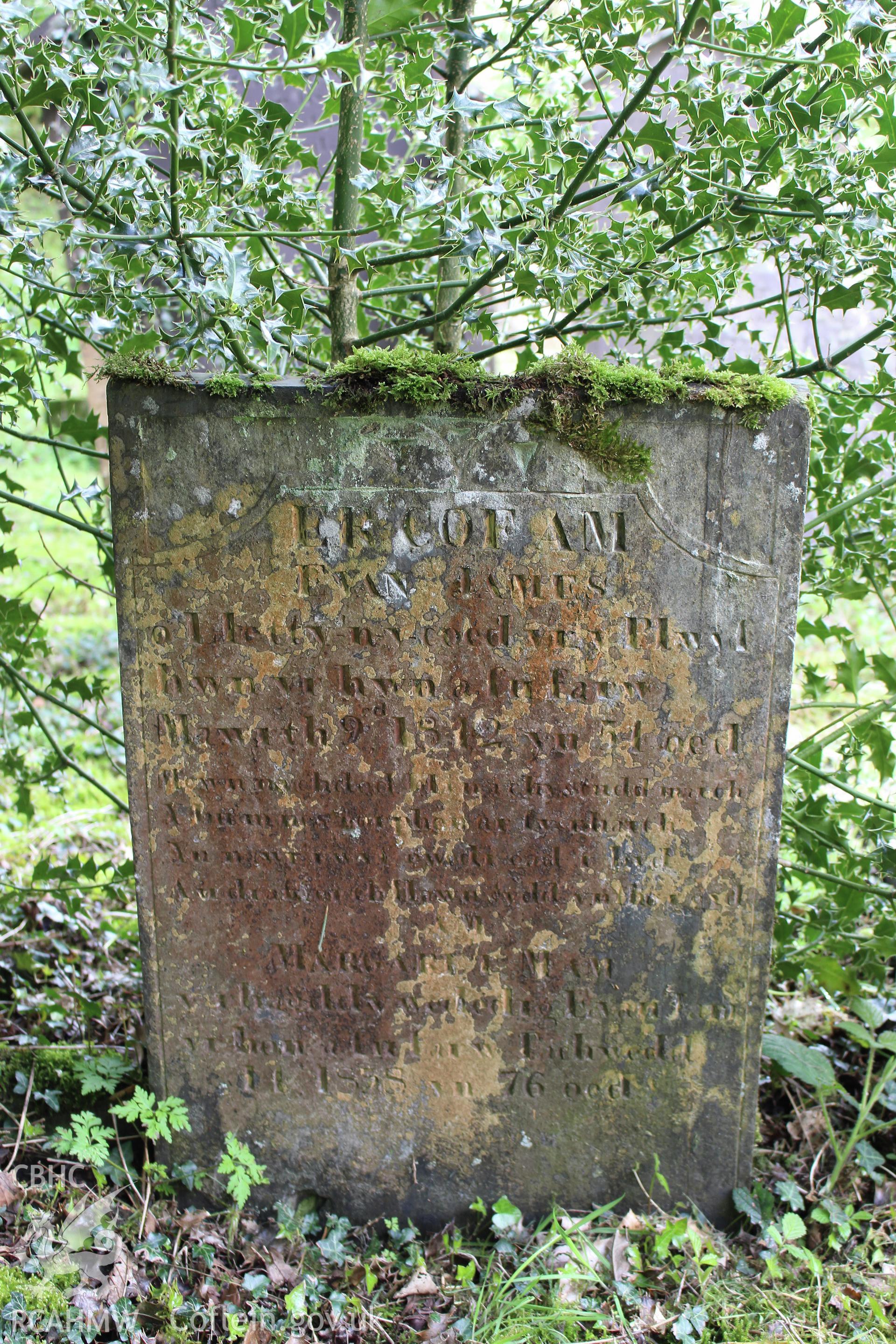 Gravestone of Evan & Margaret James