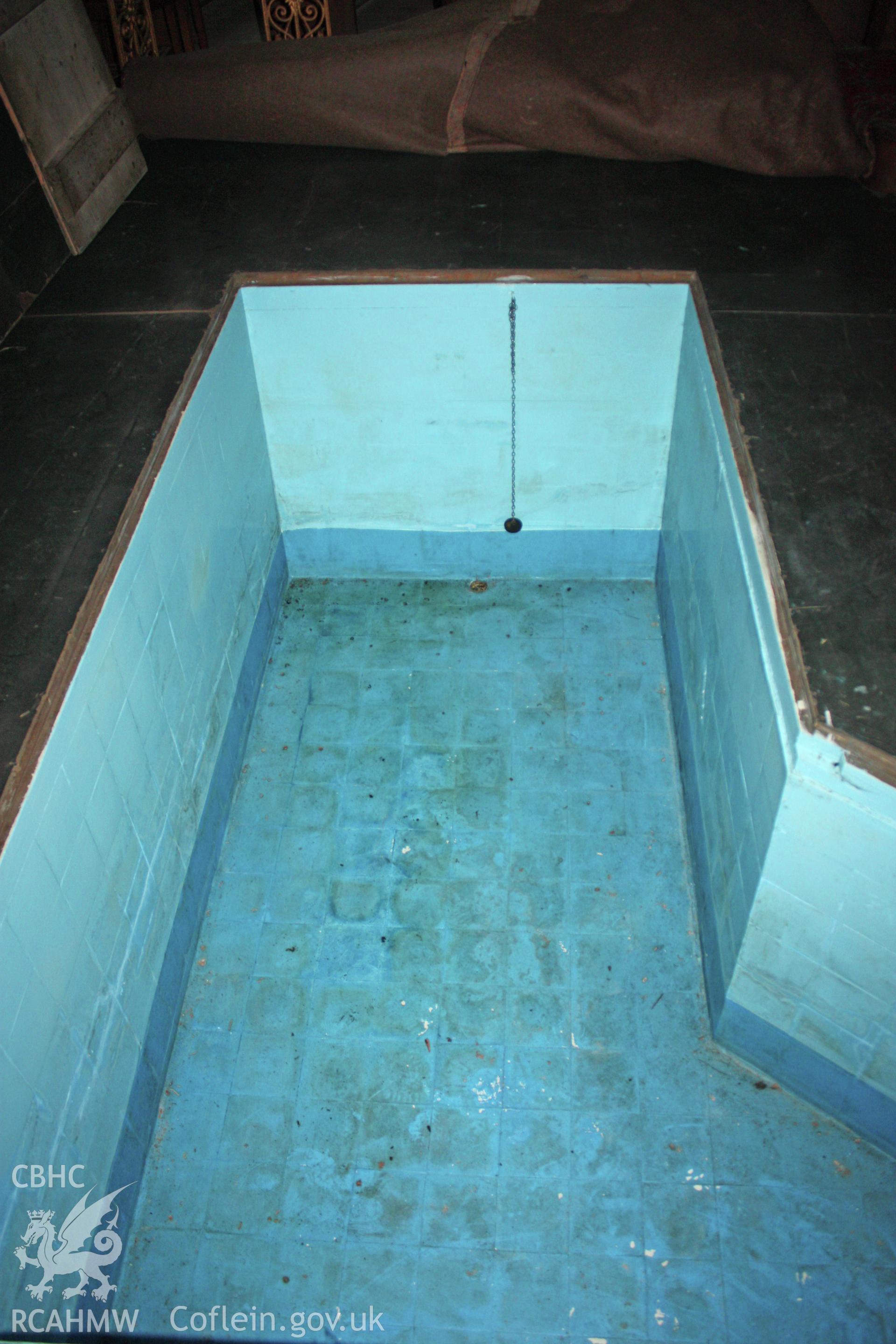 Main part of baptism pool under Sedd Fawr
