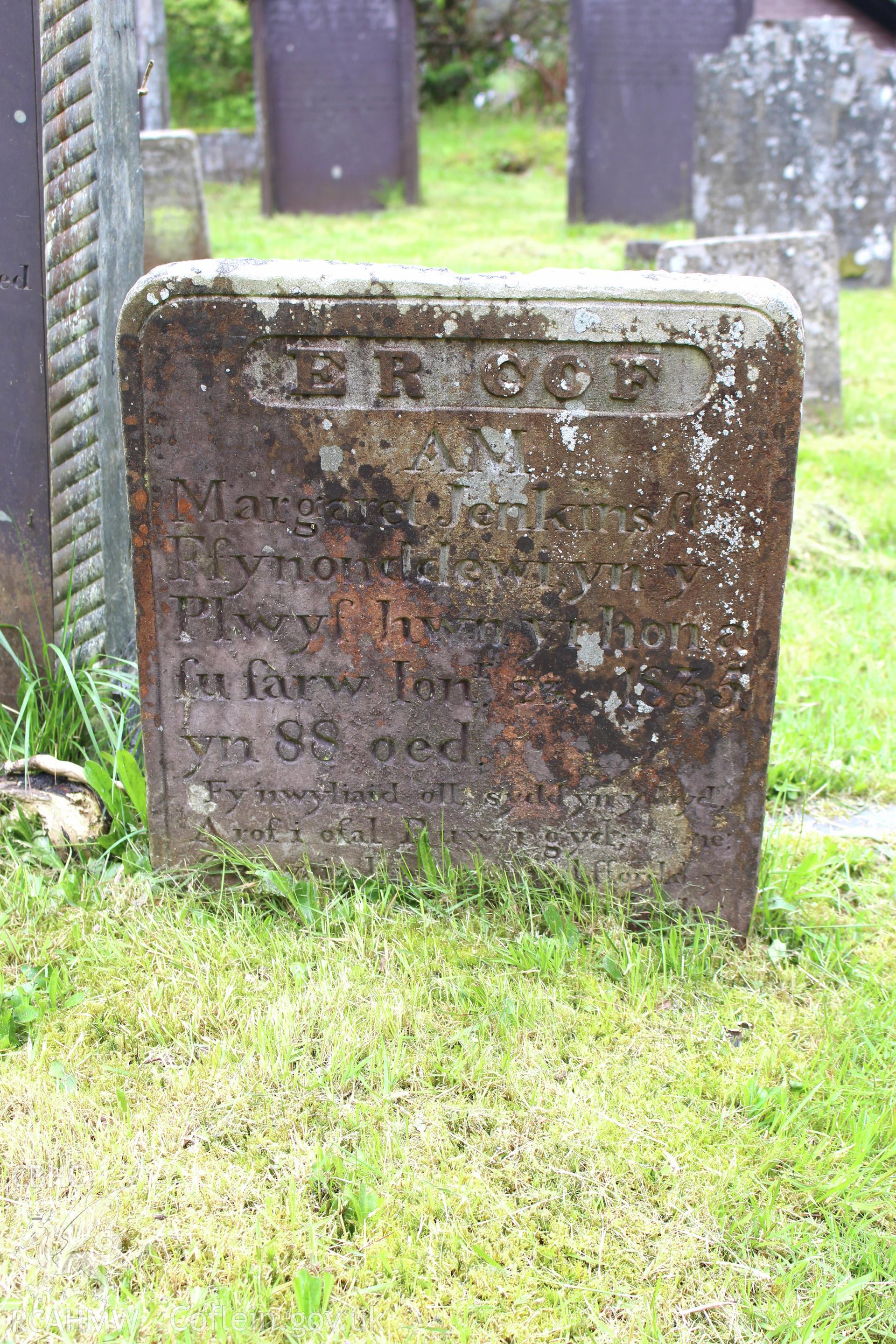 Gravestone of Margaret Jenkins