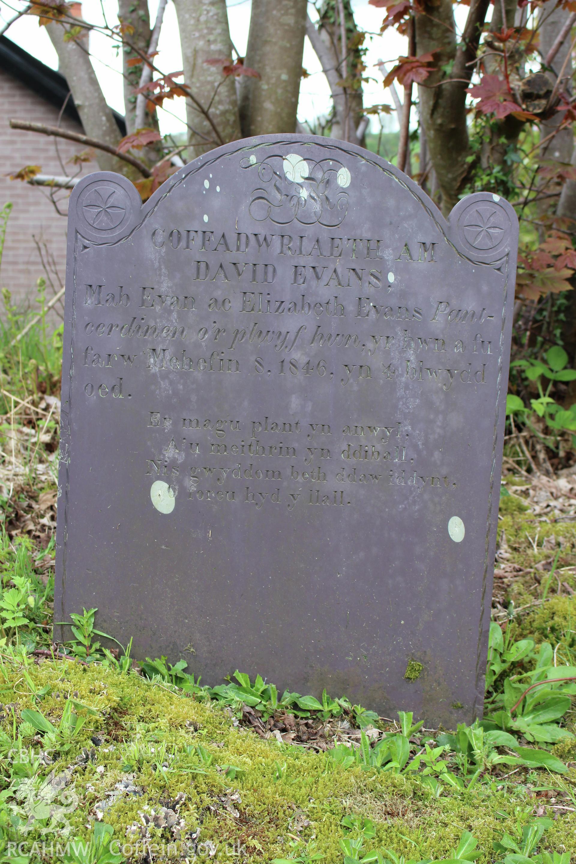 Gravestone of David Evans