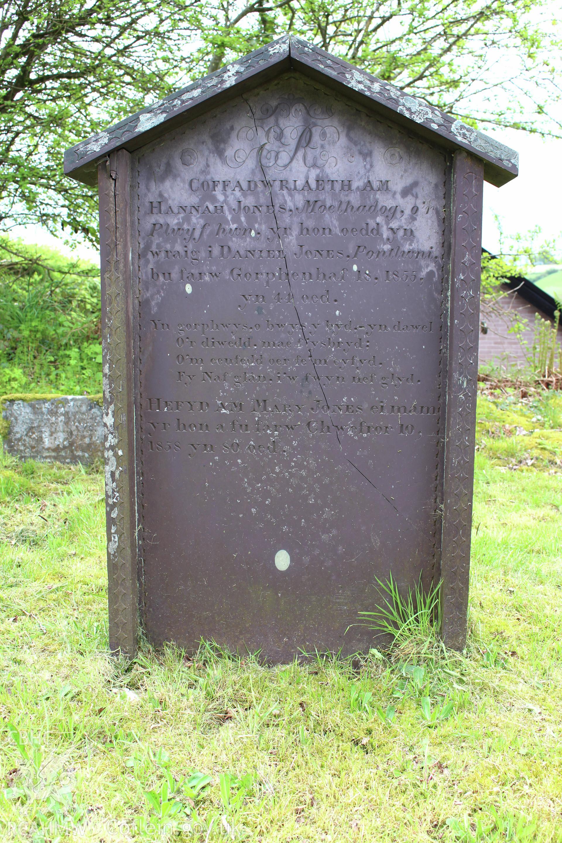 Gravestone of Hannah & Mary Jones