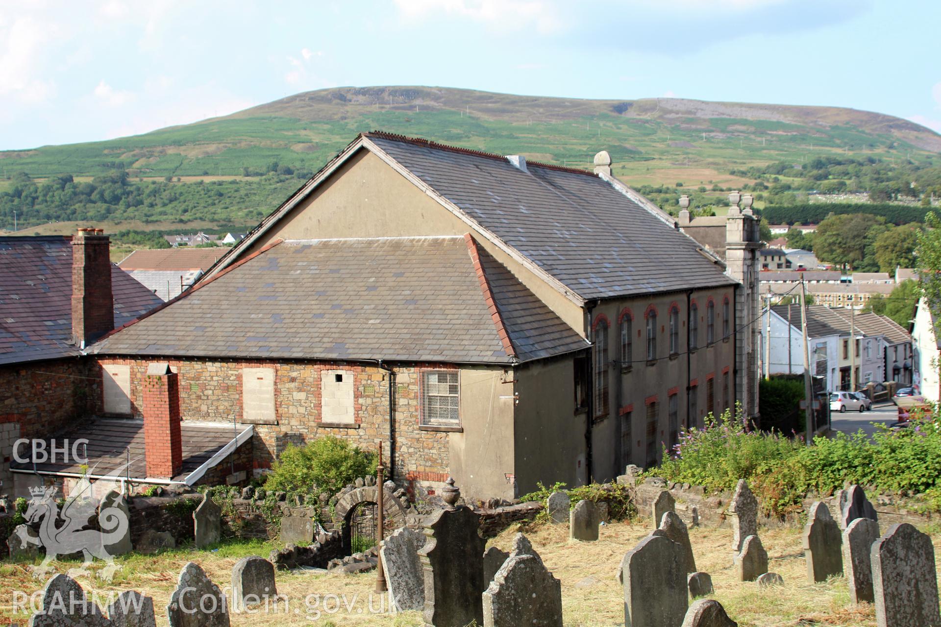Exterior of Bethania Baptist Chapel, Maesteg from the south-west
