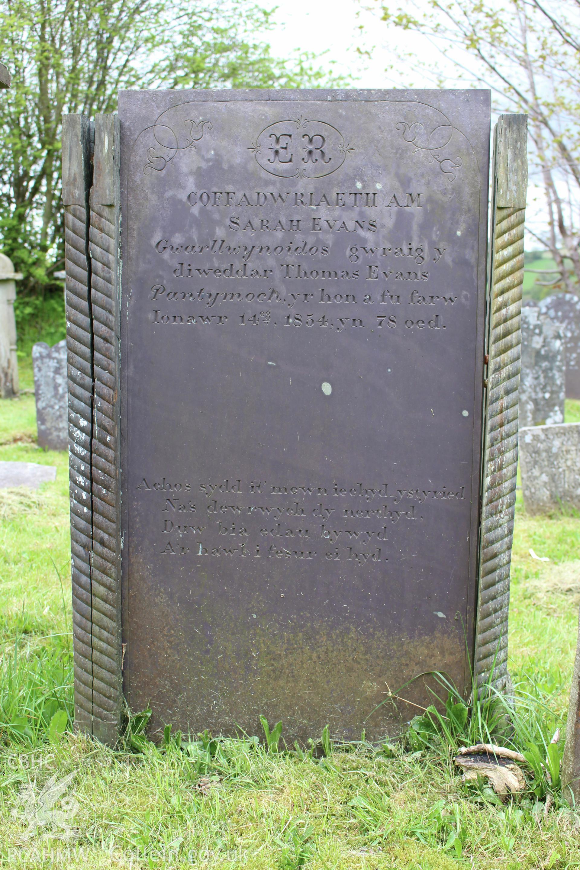 Gravestone of Sarah Evans