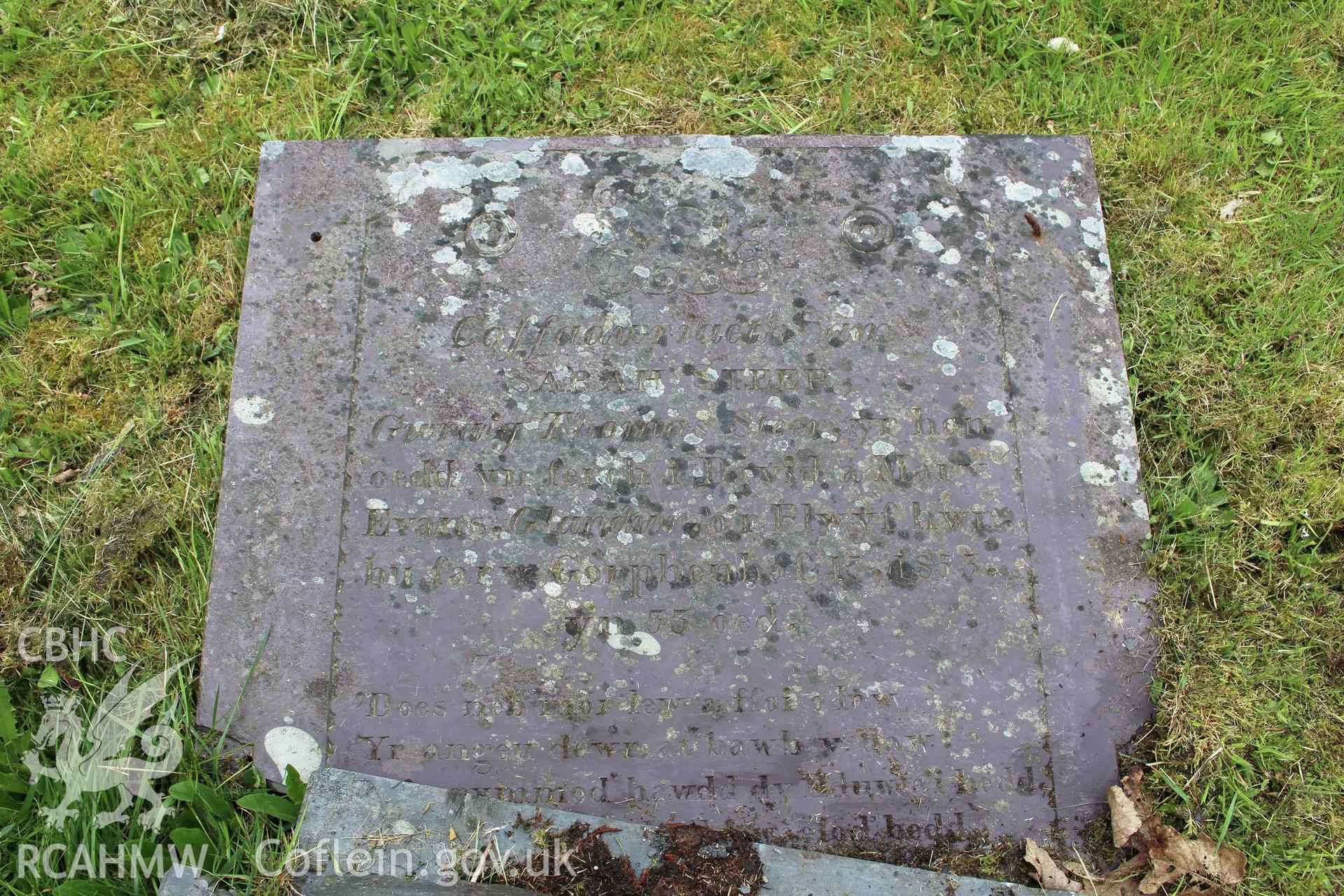 Gravestone of Sarah Steer