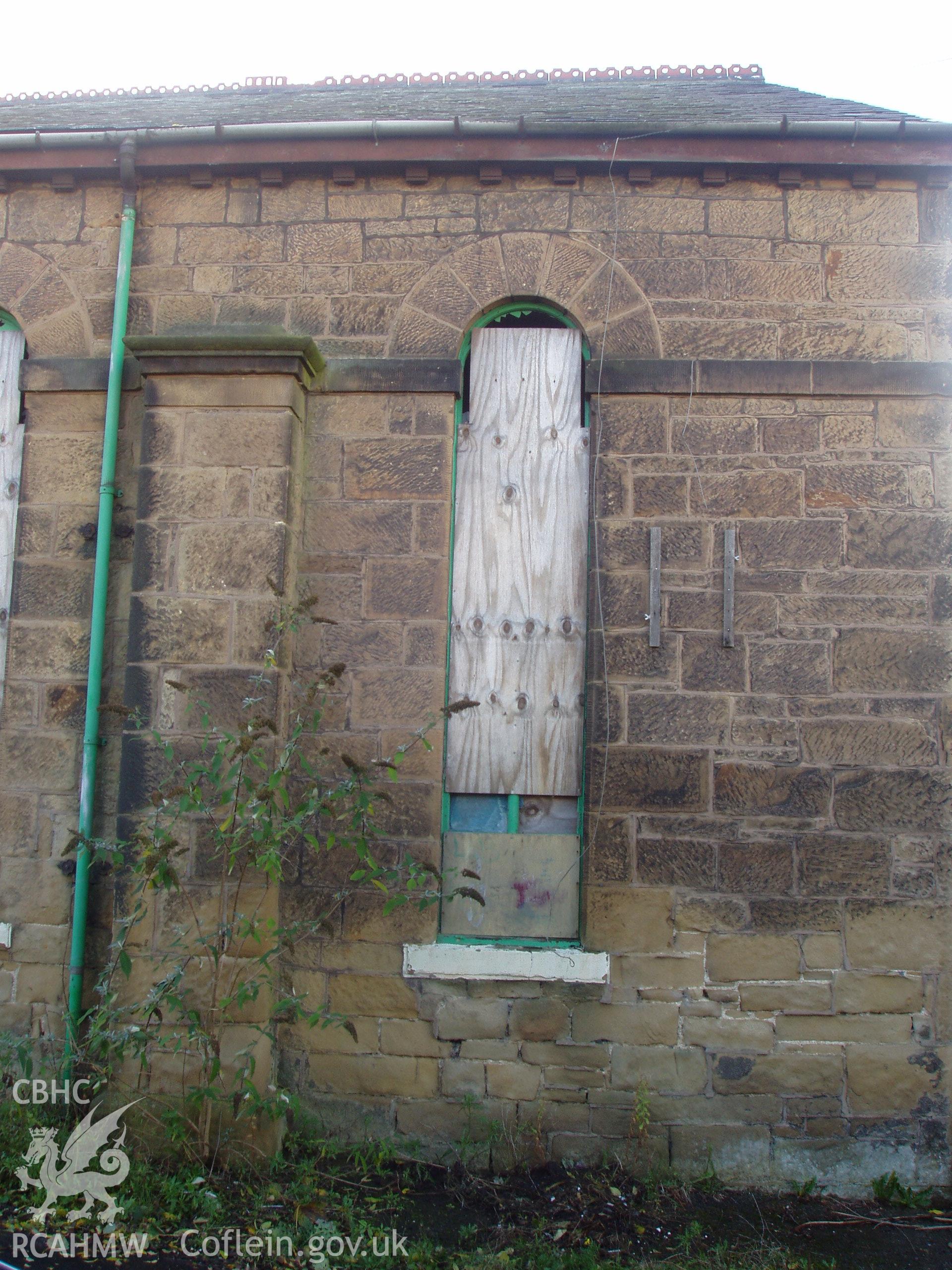Bryn Seion Chapel, digital colour photograph showing exterior, window.