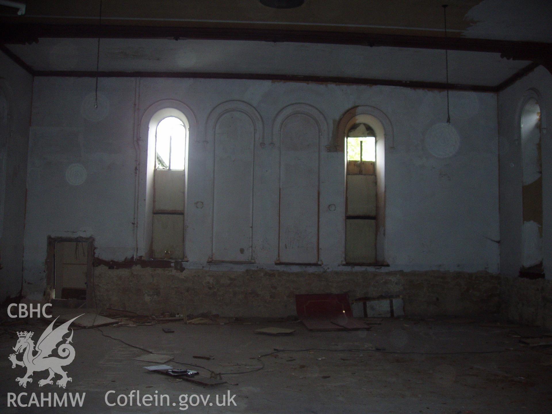 Bryn Seion Chapel, digital colour photograph showing interior.