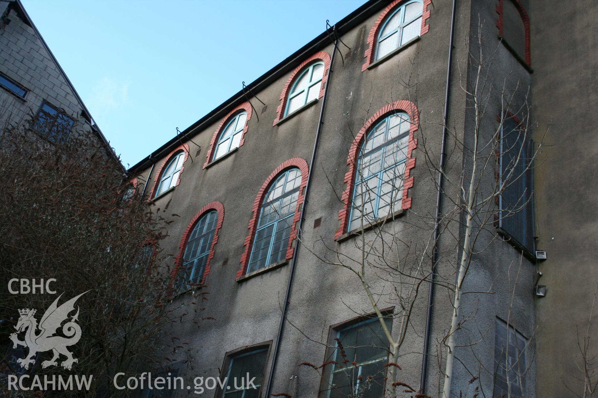 Hanbury Road baptist chapel, Bargoed, digital colour photograph showing exterior - rear, received in the course of Emergency Recording case ref no RCS2/1/2247.