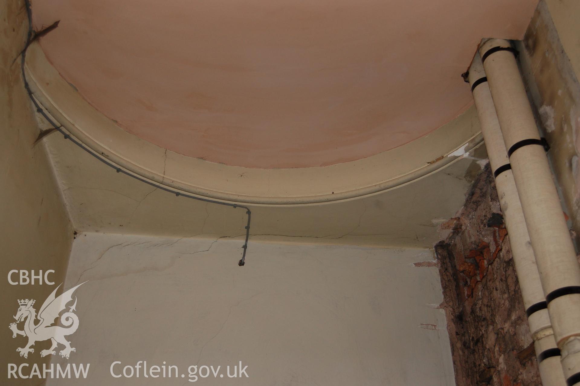 Digital colour photograph showing Iscoyd Park (interior, curved ceiling),  received in the course of Emergency Recording case ref no RCS2/1/2257.
