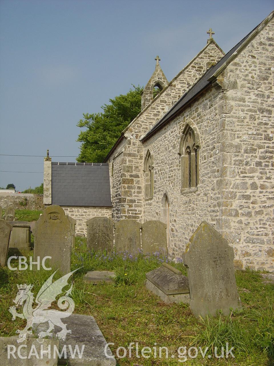 General exterior view at Tythegston Church, taken by Care Design, April 2010.