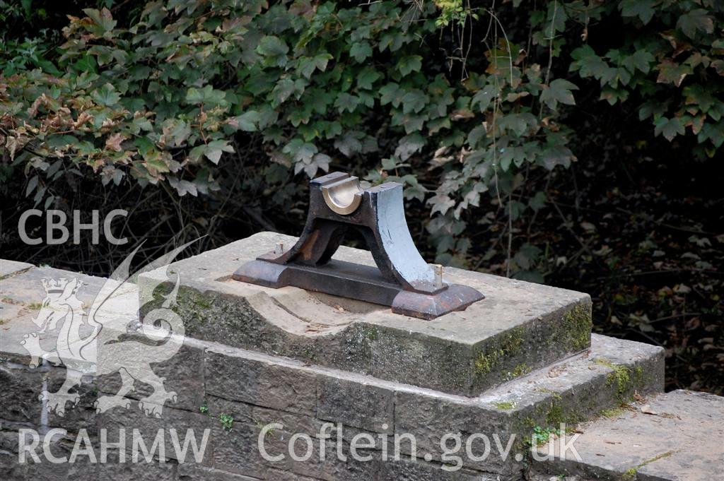 Digital image relating to Melingriffith Water Pump: Far-side bearing pedestal in position.