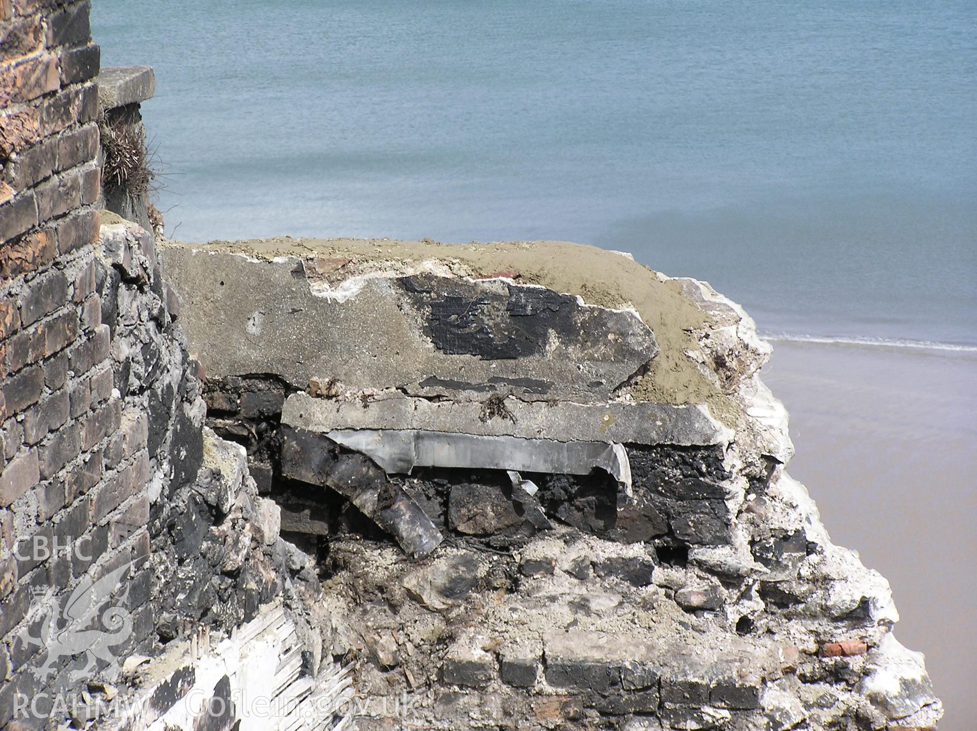 Colour digital photograph showing part of the wreckage of the Royal Gatehouse Hotel.
