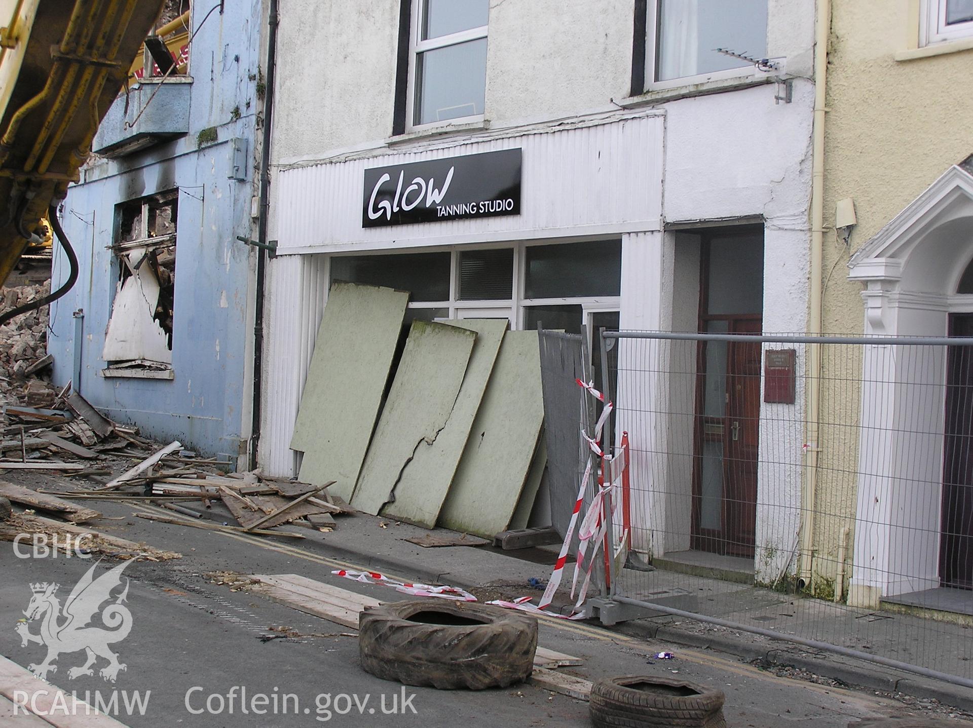 Colour digital photograph showing The Glow Tanning Studio in Tenby, close to the site of the Royal Gatehouse Hotel.