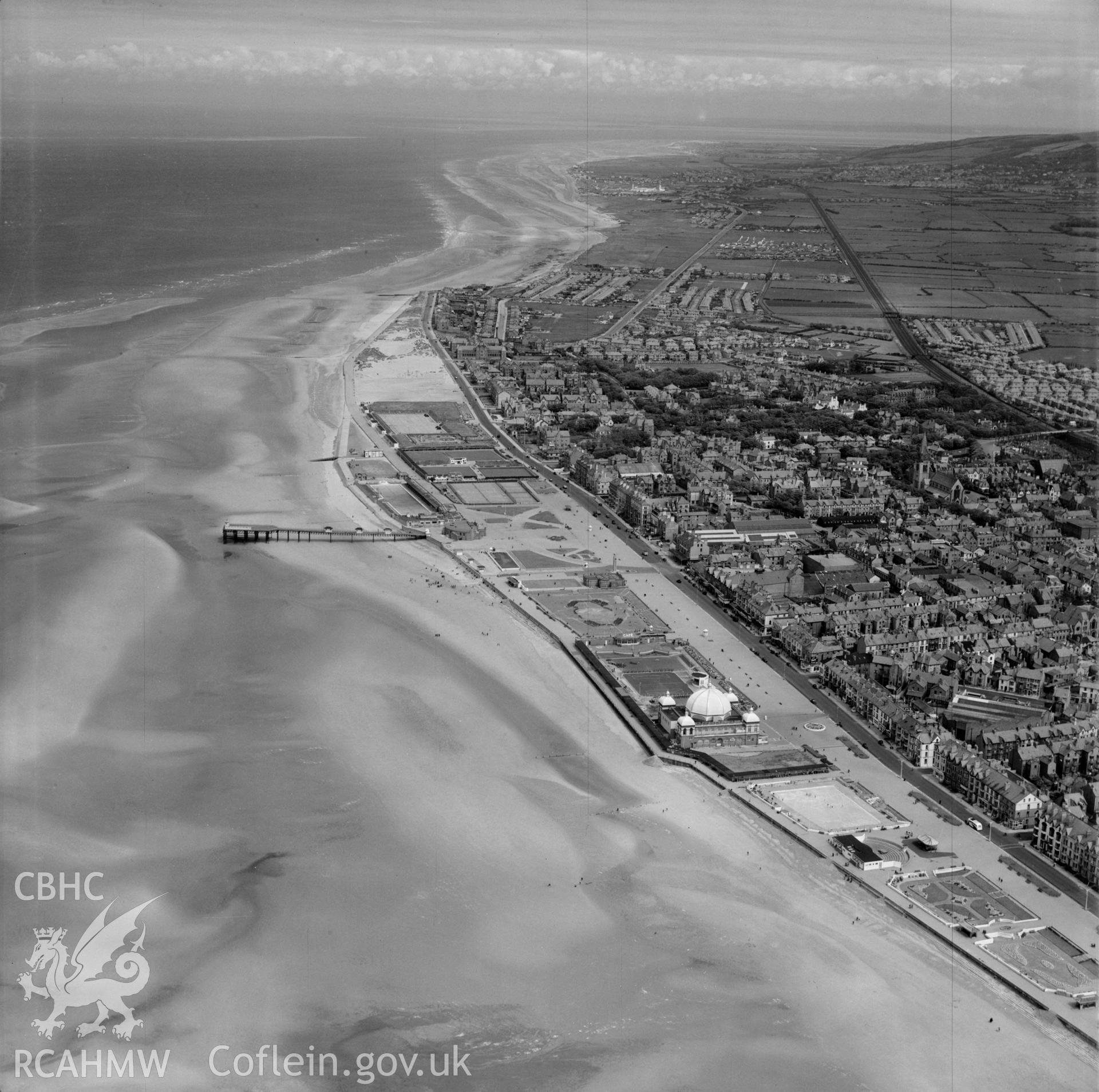 View of Rhyl showing pier