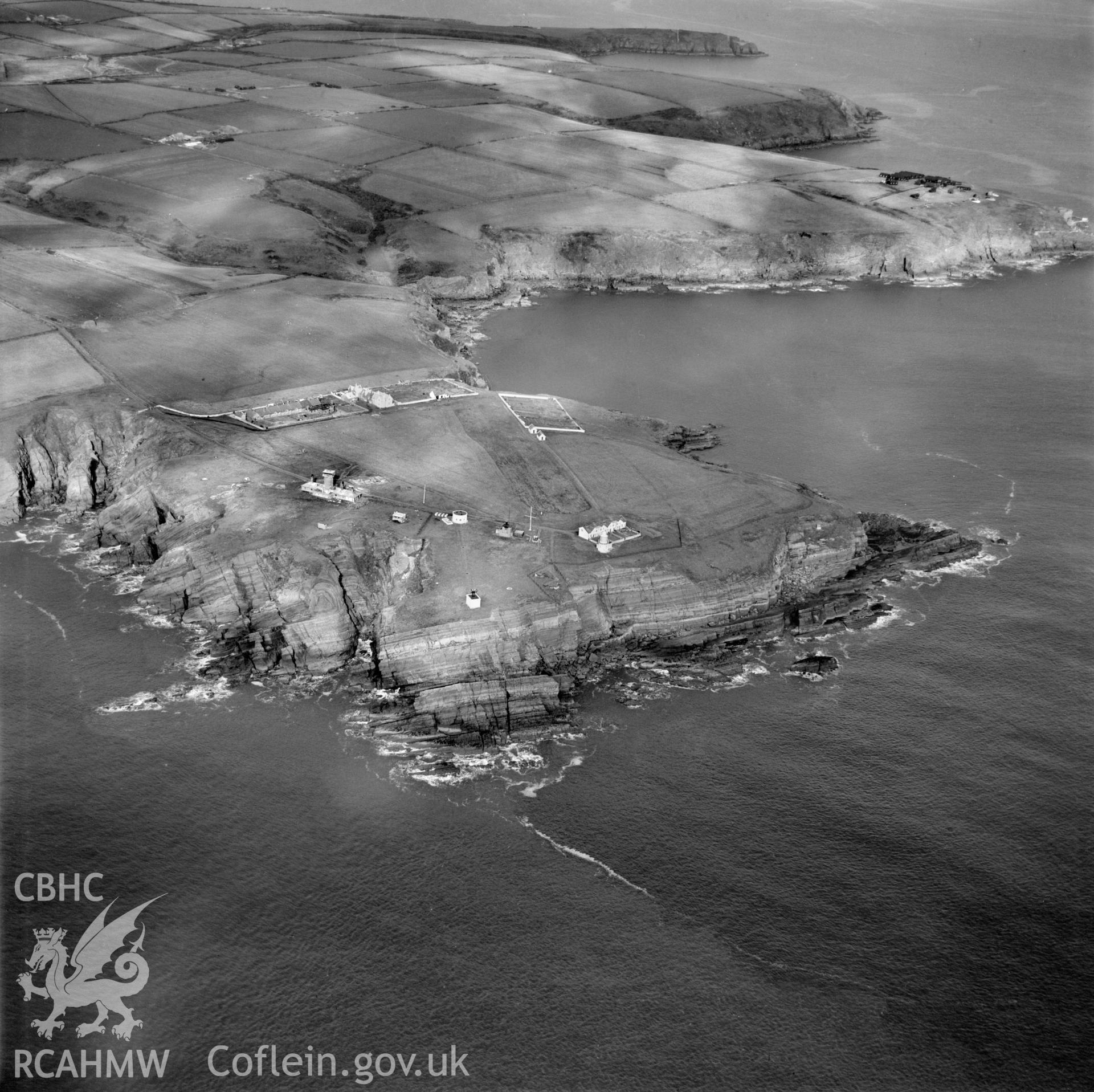 View of St Ann's Head showing lighthouse complex