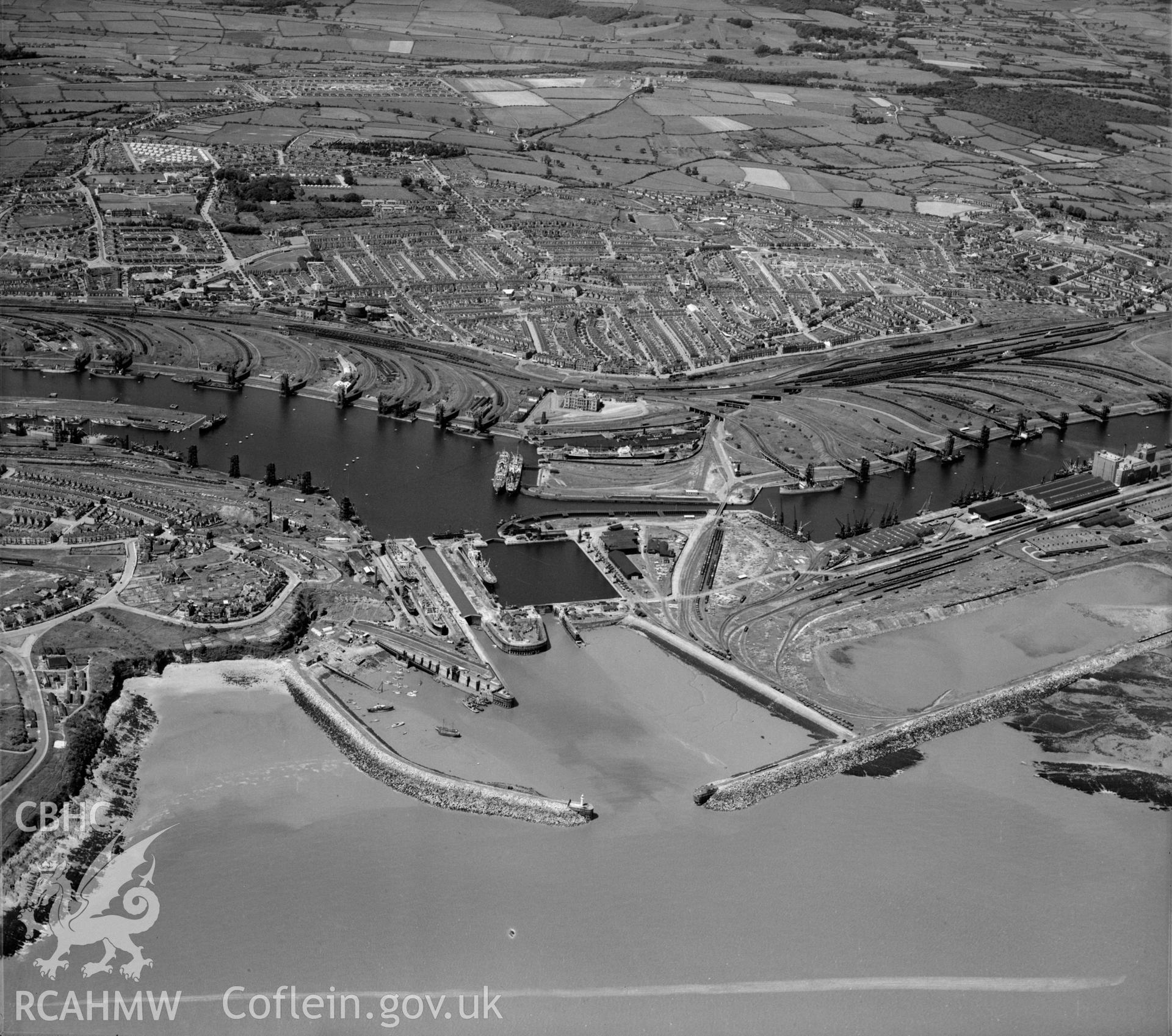 View of Barry showing docks