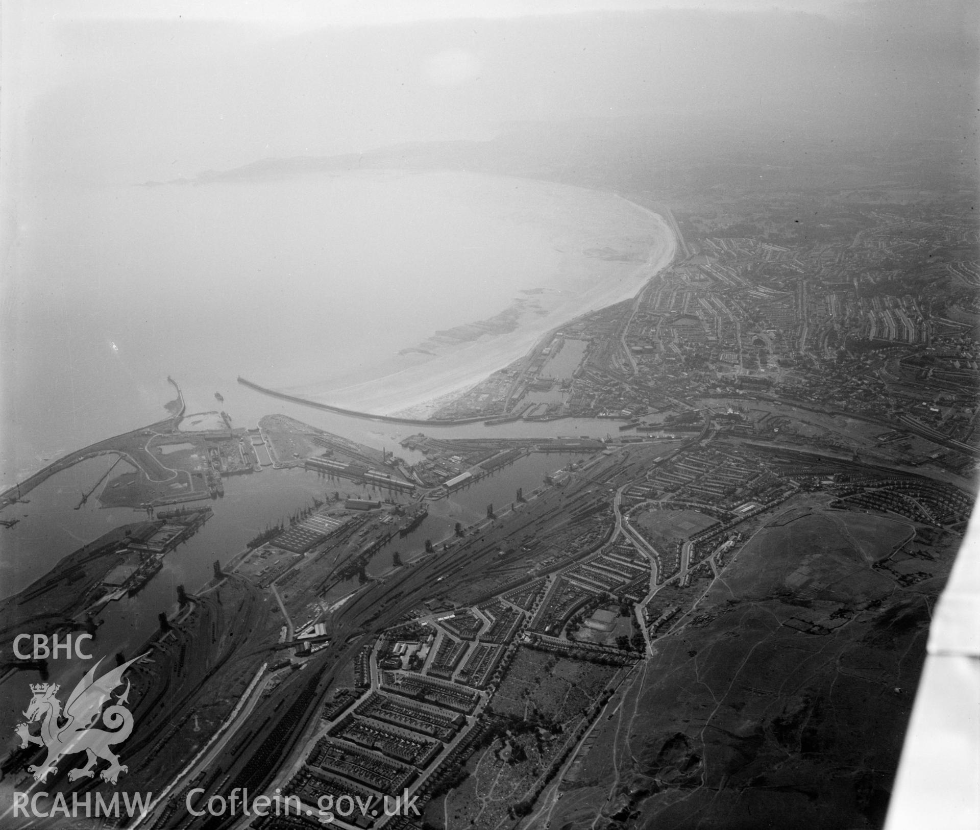 General view of Swansea Docks