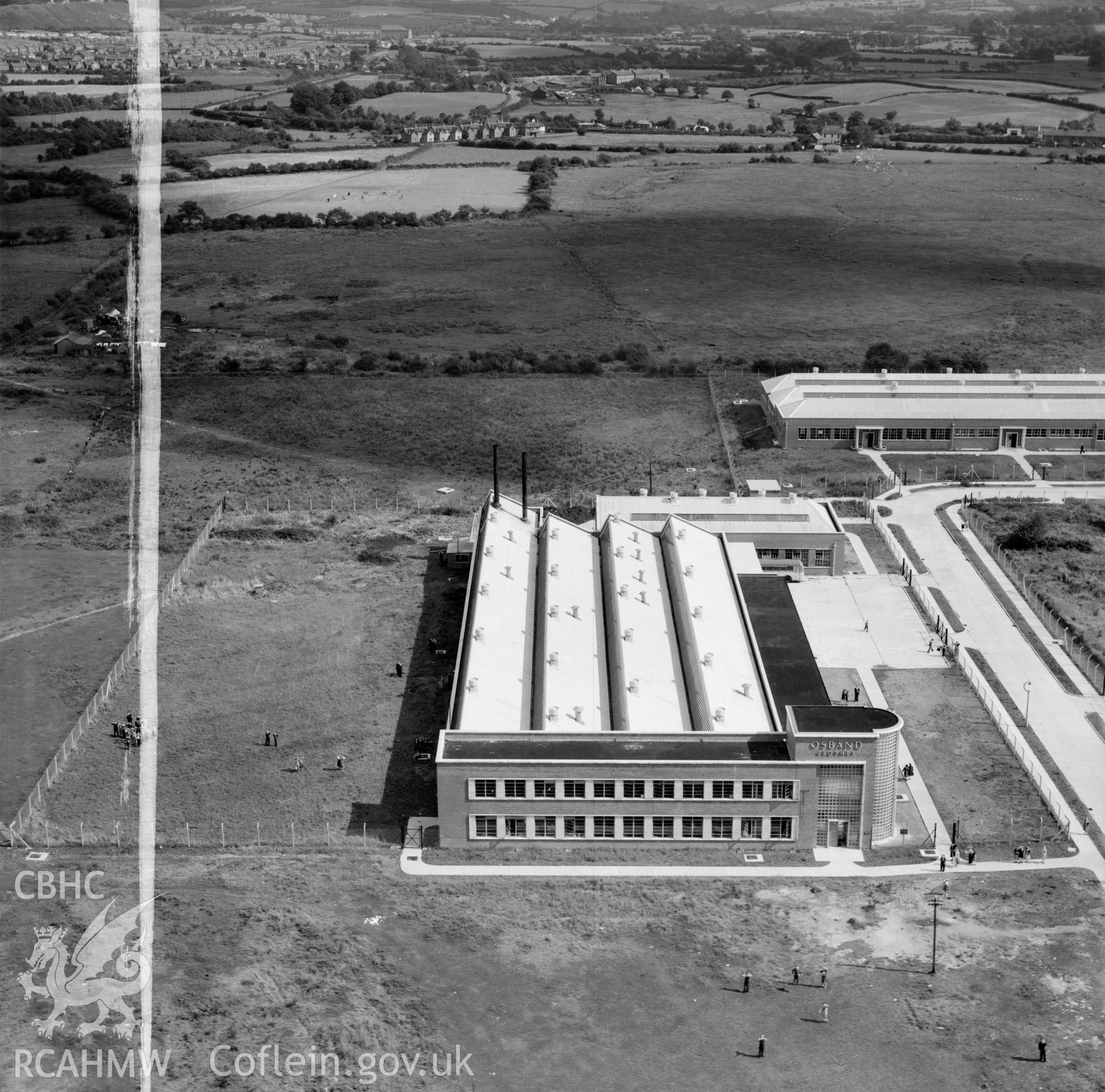View of three new factories at Virginia Park, Caerphilly