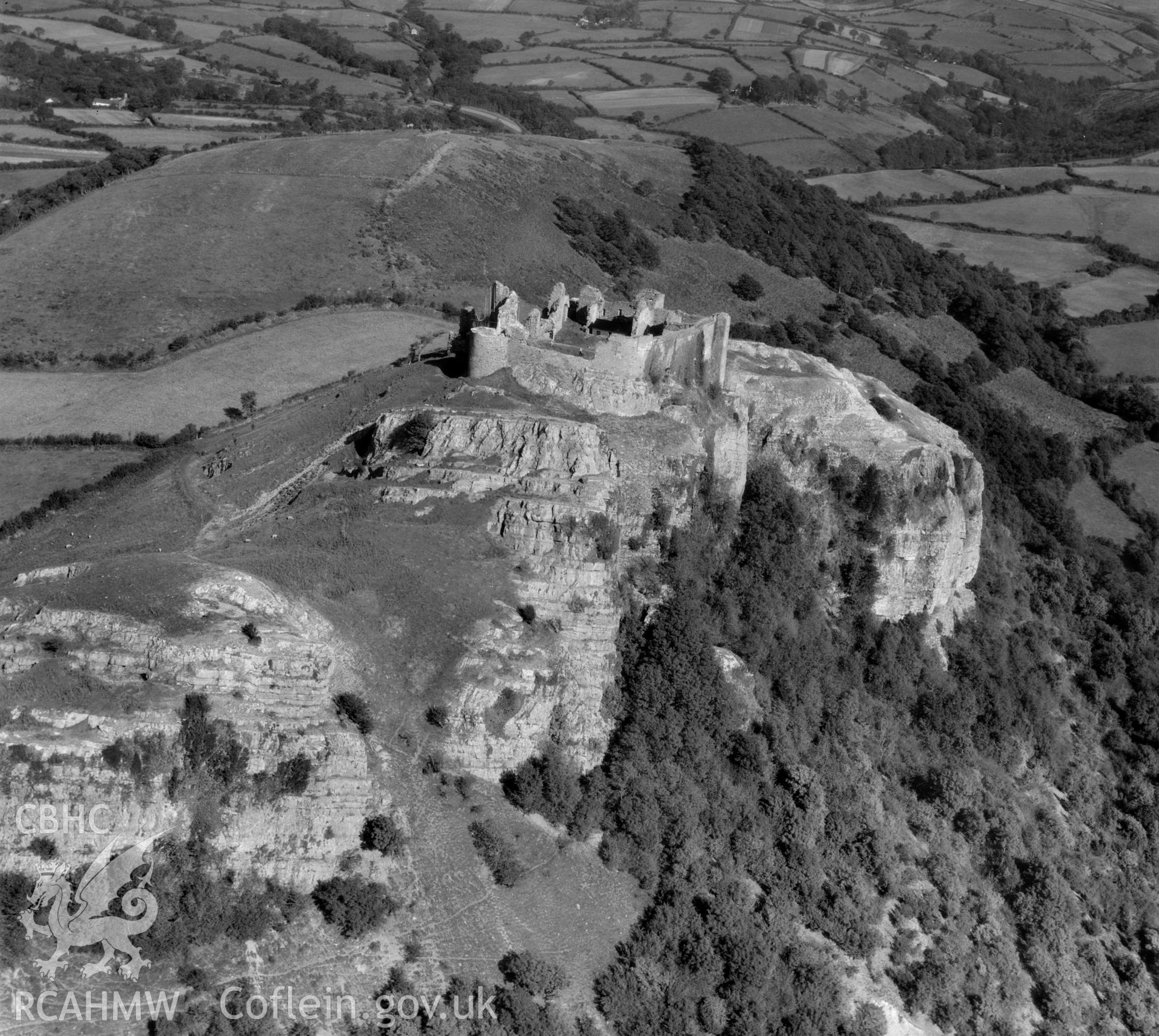 View of Carreg Cennen castle