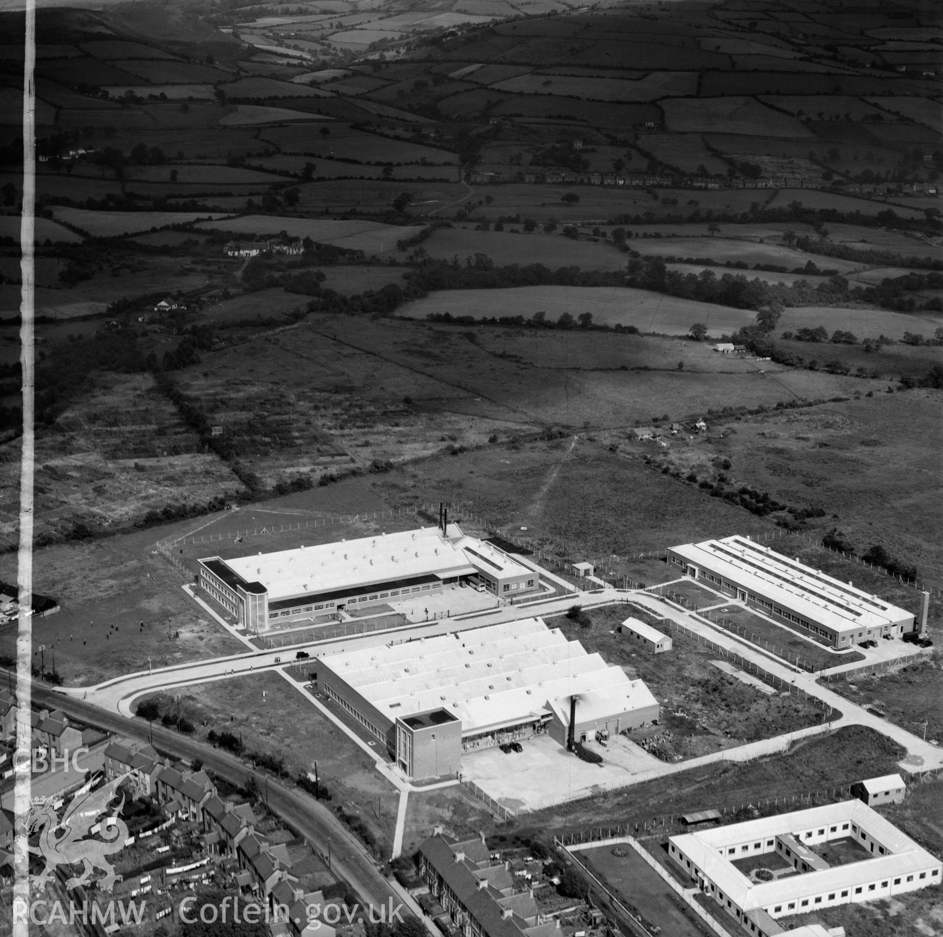 View of three new factories at Virginia Park, Caerphilly