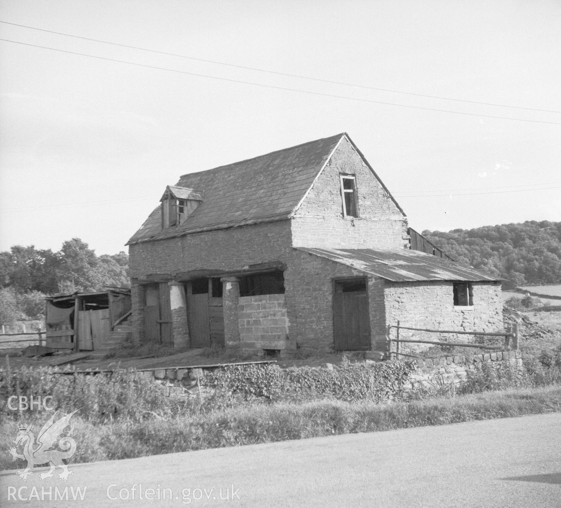 Digital copy of a black and white nitrate negative, exterior view of house in Monmouth.