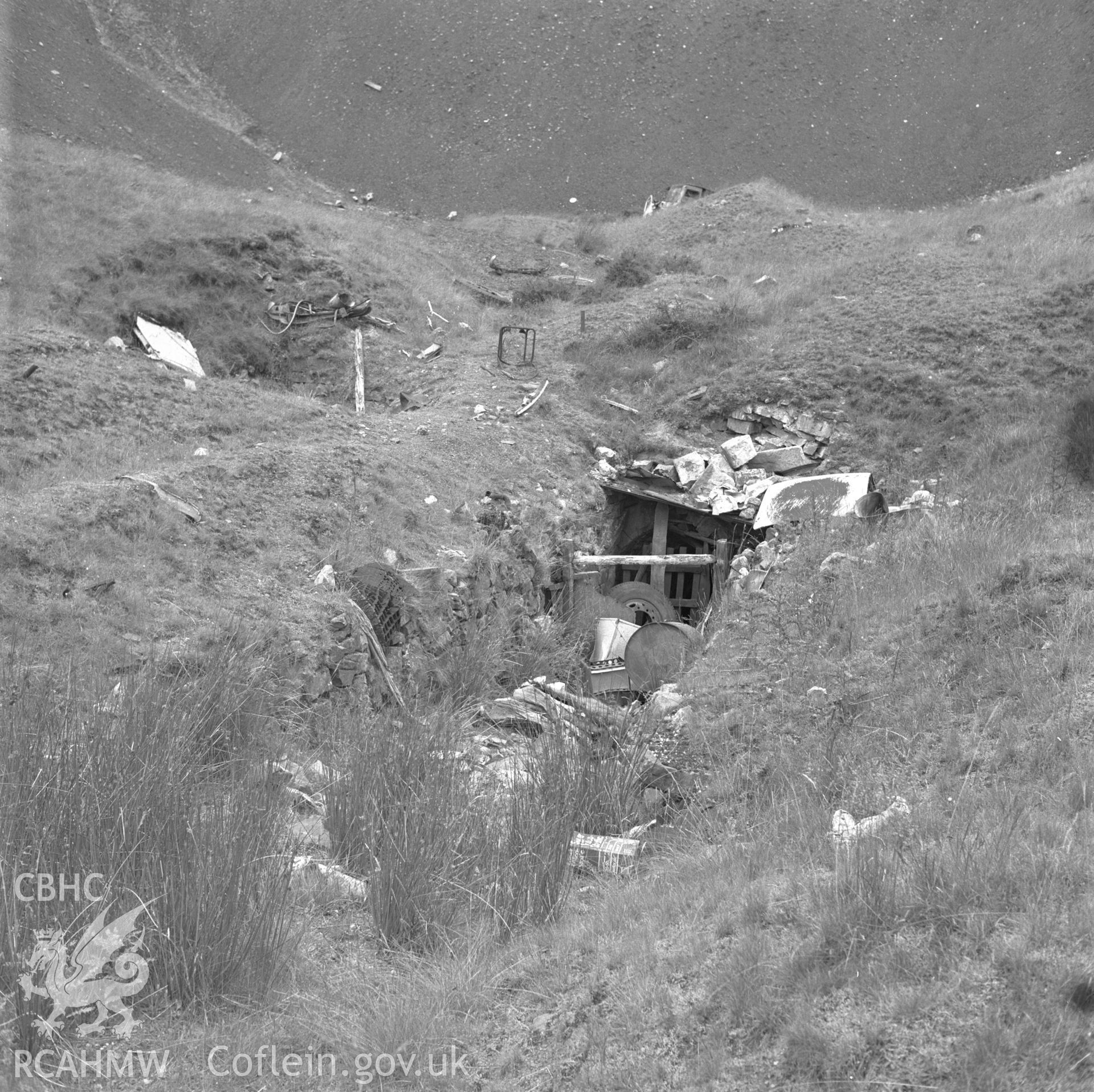 Digital copy of an acetate negative showing Dick Kear's slope at Big Pit, from the John Cornwell Collection.