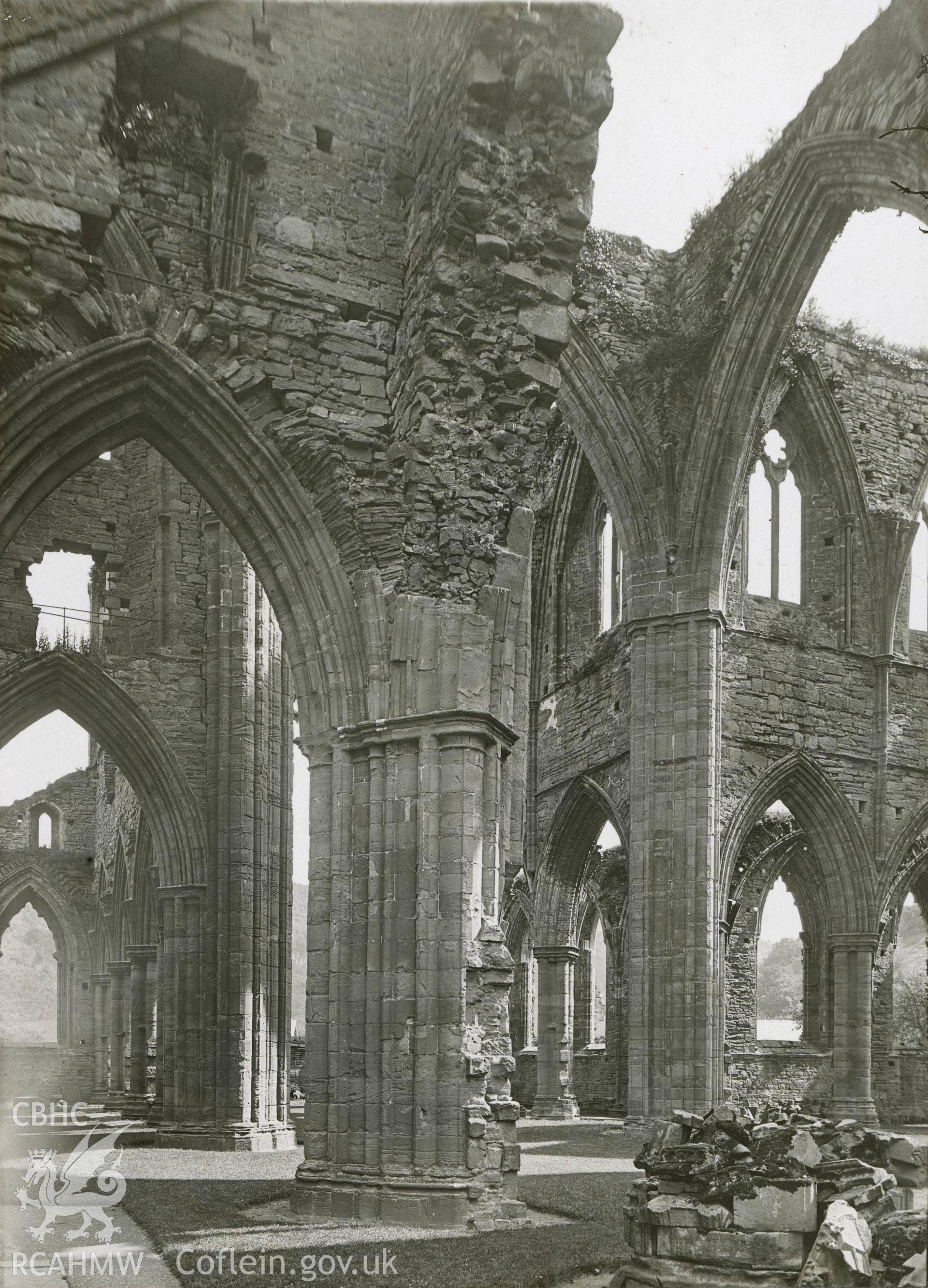 Digital copy of an interior view of Tintern Abbey.