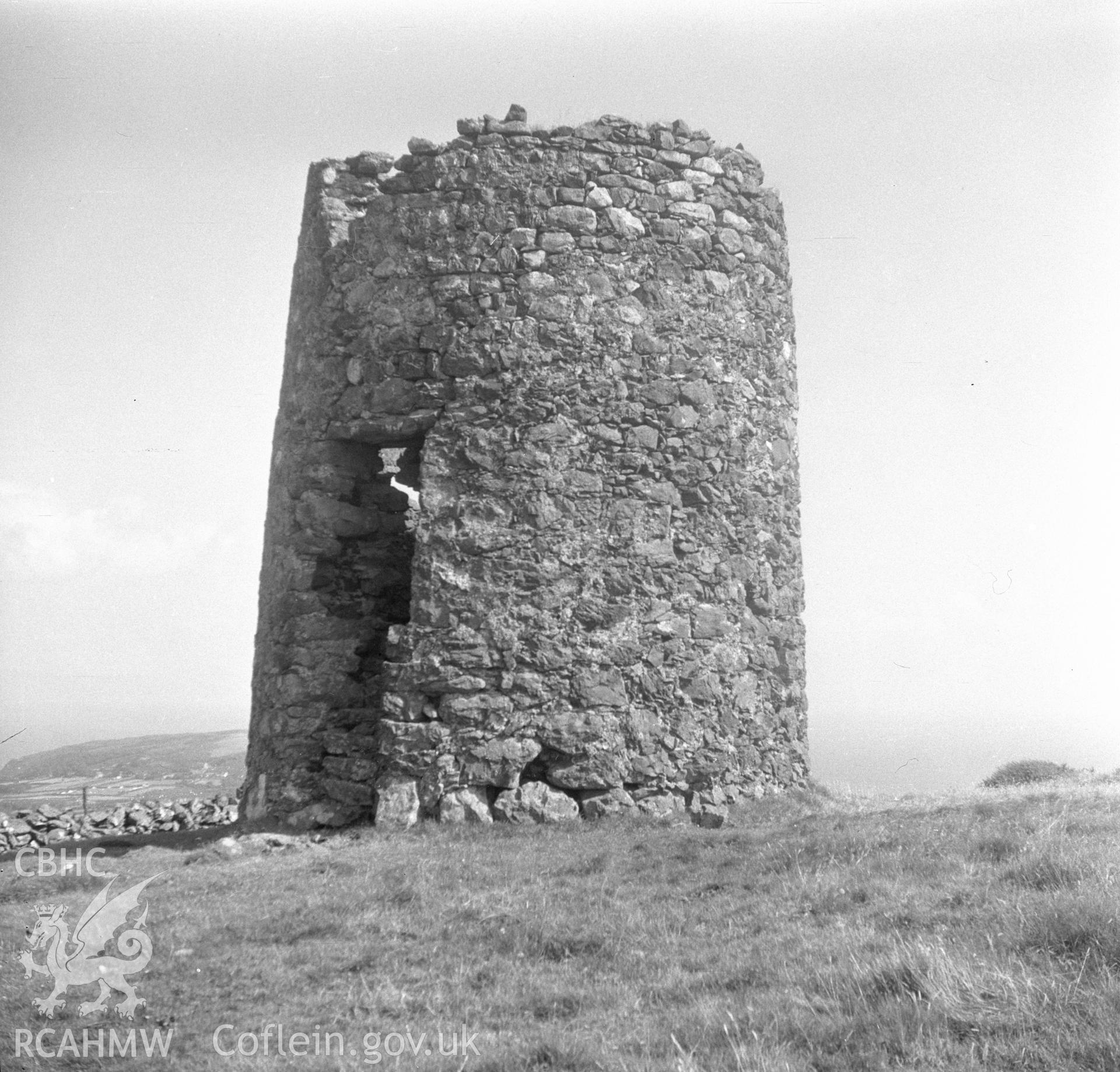 Digital copy of a nitrate negative showing view of Tretower, Breconshire.