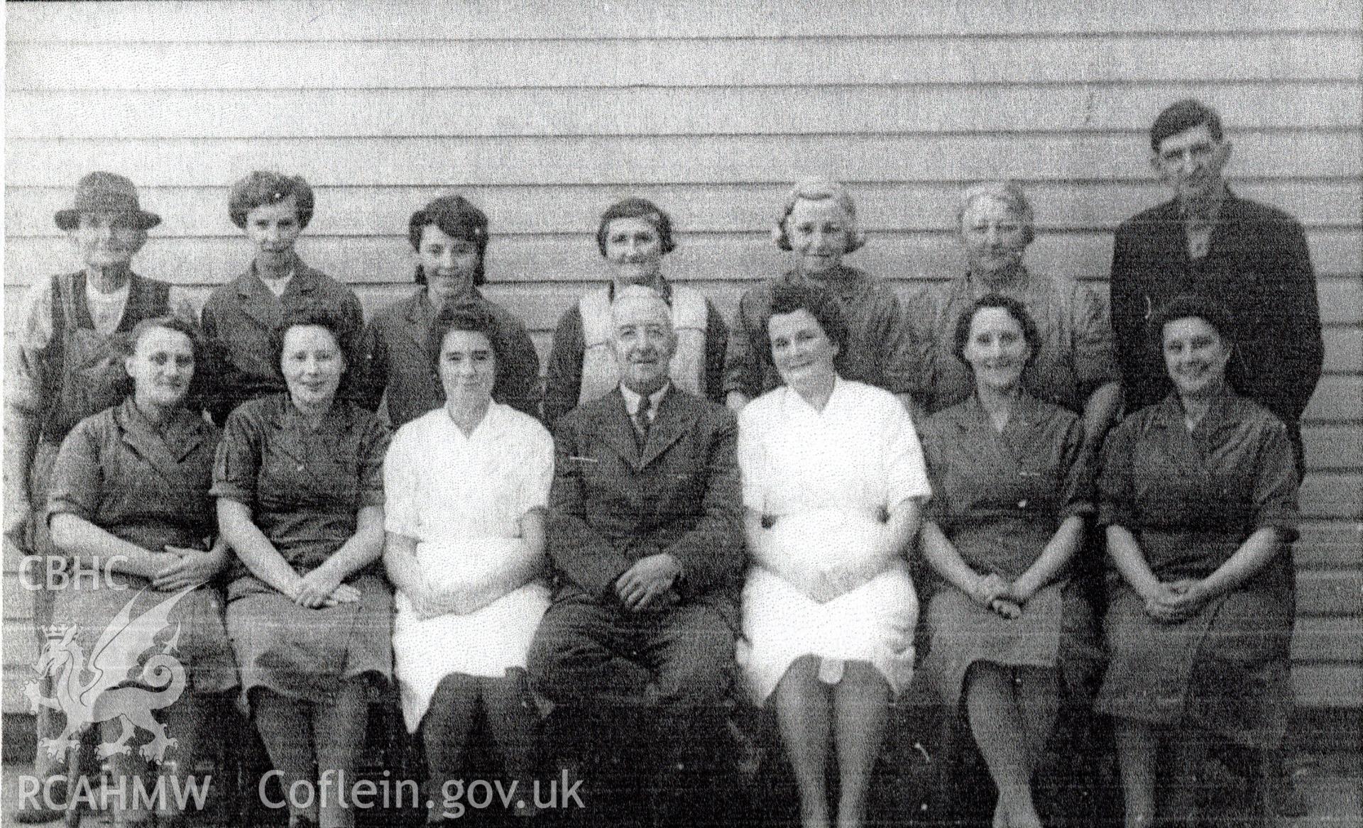 Black and white photograph of members of Bethania Chapel's congregation. Donated to the RCAHMW by Cyril Philips as part of the Digital Dissent Project.