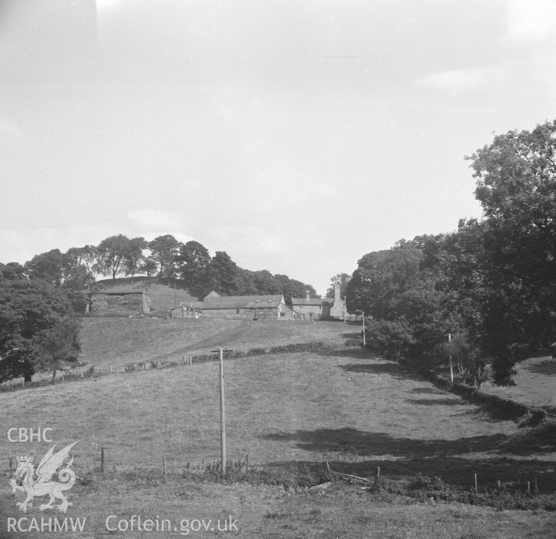 Digital copy of a black and white nitrate negative, view of Chimnai Hir in its setting.