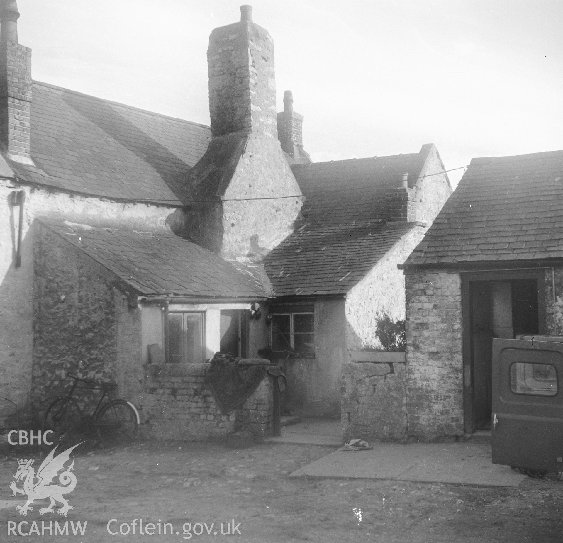 Digital copy of a black and white nitrate negative showing exterior view of Waen, Flintshire.