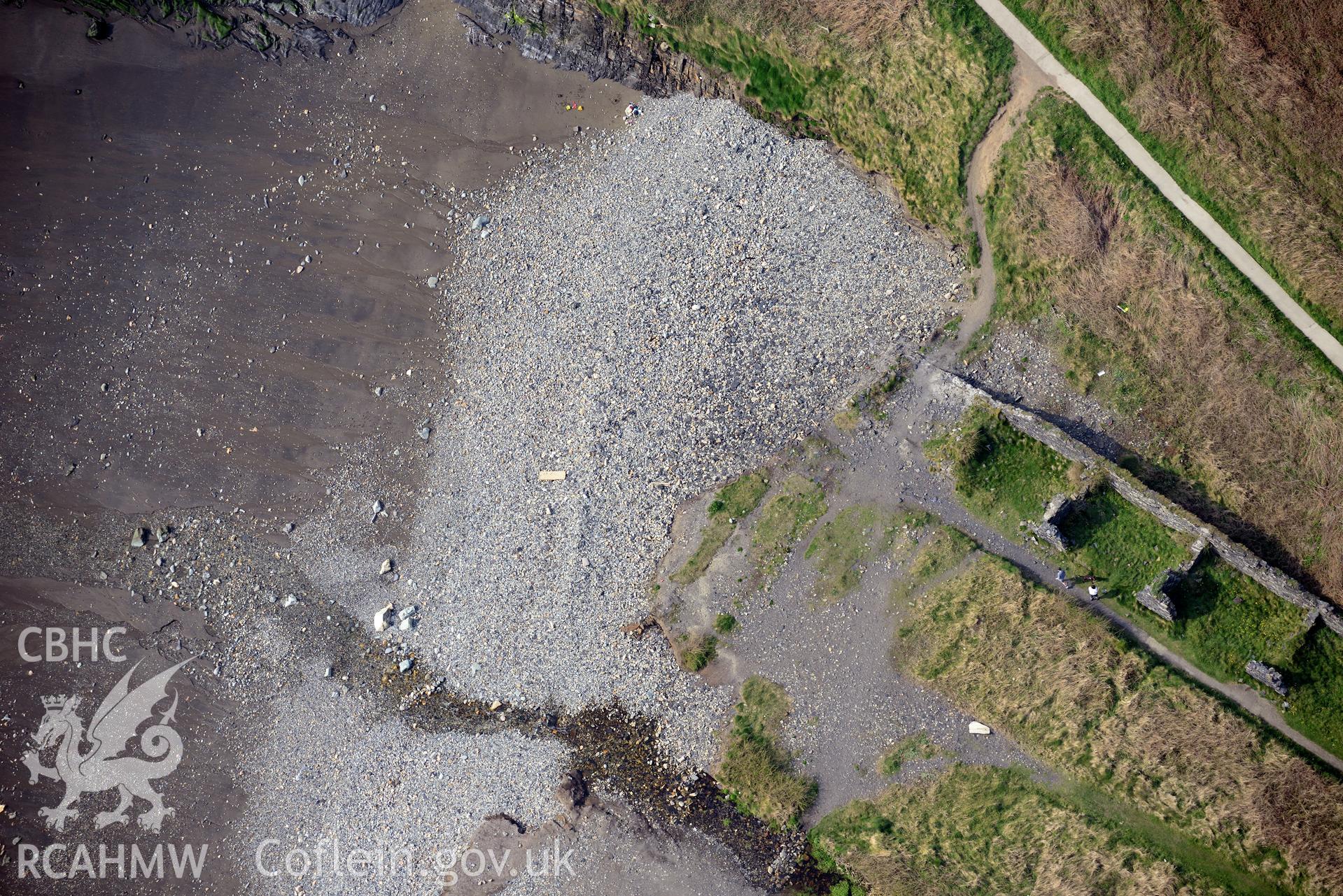 Royal Commission aerial photograph of Abereiddi/Abereiddy taken on 27th March 2017. Baseline aerial reconnaissance survey for the CHERISH Project. ? Crown: CHERISH PROJECT 2017. Produced with EU funds through the Ireland Wales Co-operation Programme 2014-2020. All material made freely available through the Open Government Licence.