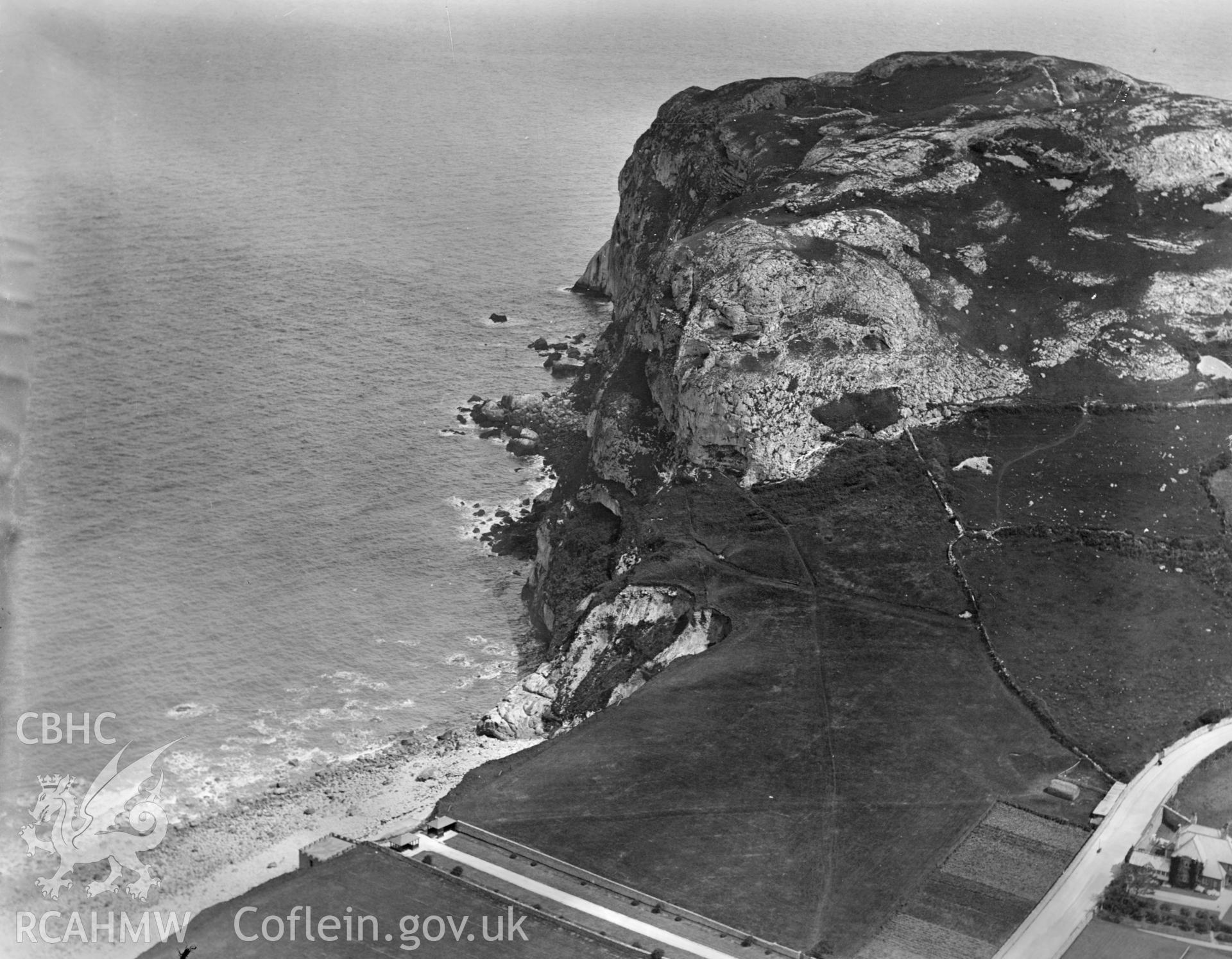 View of the Craigside Hydro bath house, oblique aerial view. 5?x4? black and white glass plate negative.