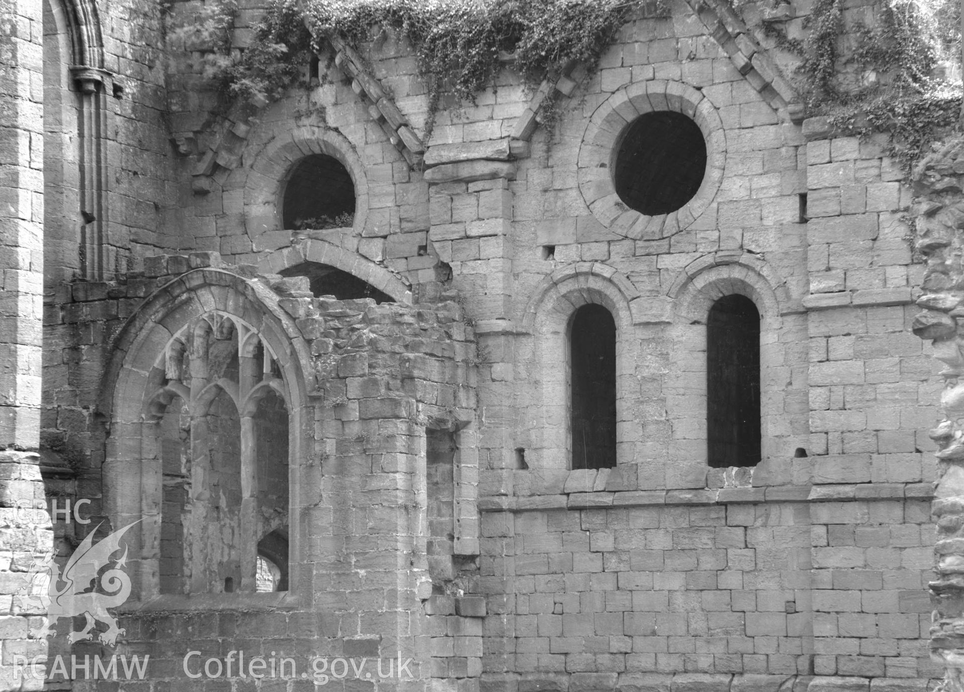 Digital copy of a black and white nitrate negative showing exterior view of St. David's Cathedral, taken by E.W. Lovegrove, July 1936.