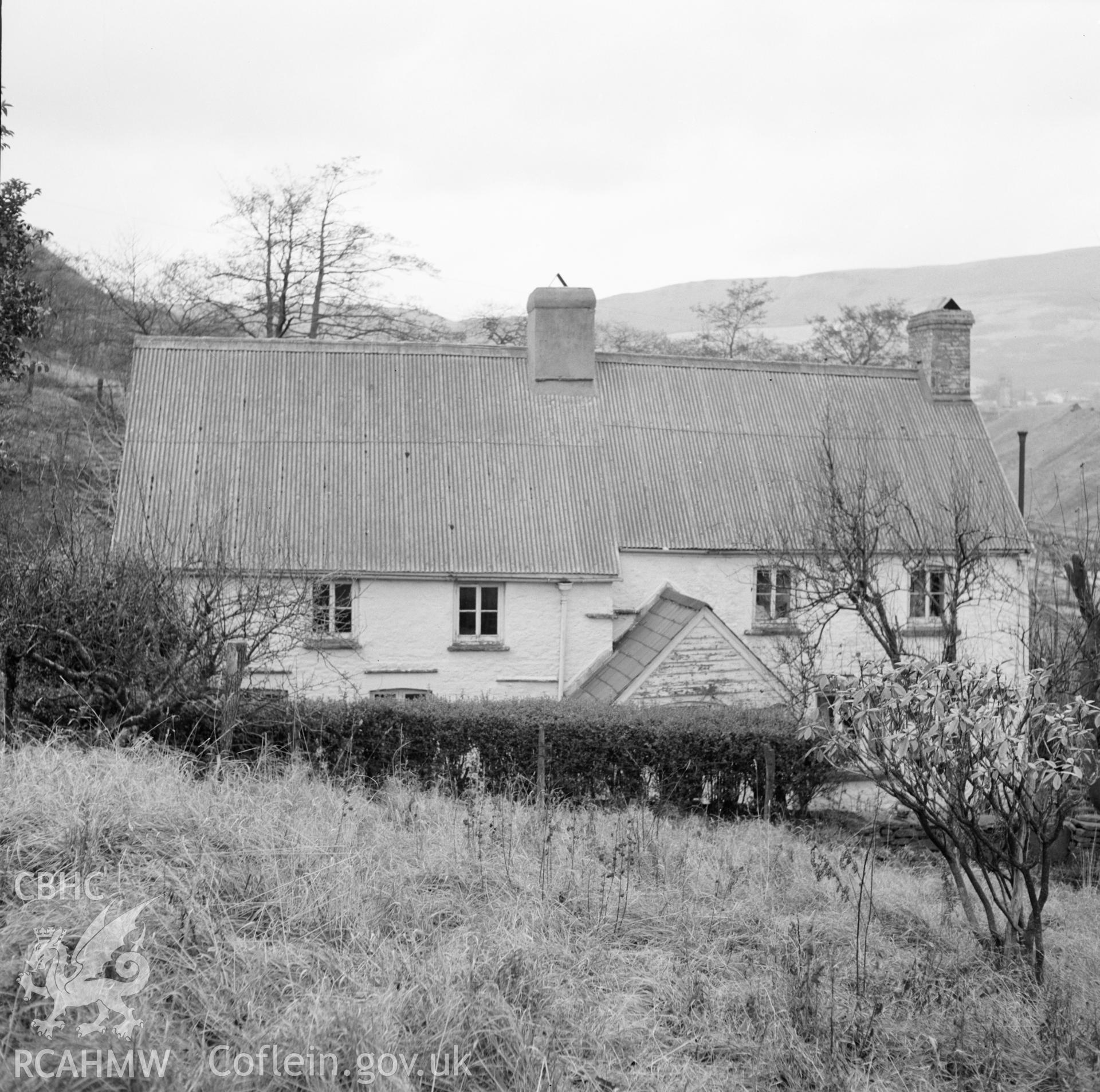 Digital copy of a black and white negative showing Nantdyrys, Llandyfodwg, taken 25th November 1965.