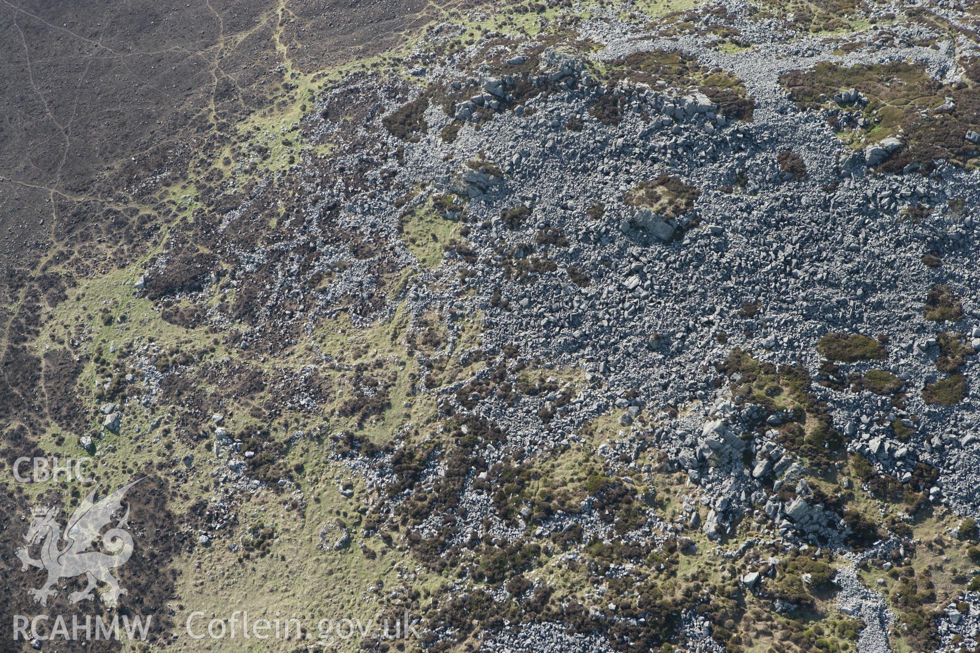 RCAHMW colour oblique aerial photograph of Carn Ingli Camp. Taken on 13 April 2010 by Toby Driver