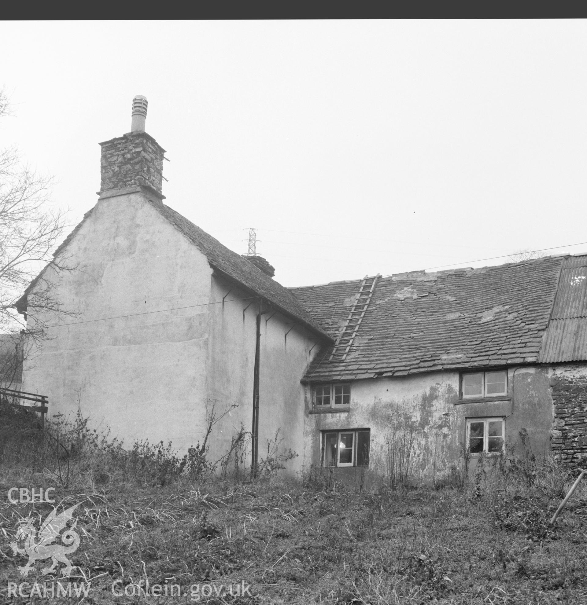 Digital copy of a black and white negative showing Parc Mawr, Eglwysilan, taken 19th November 1965.