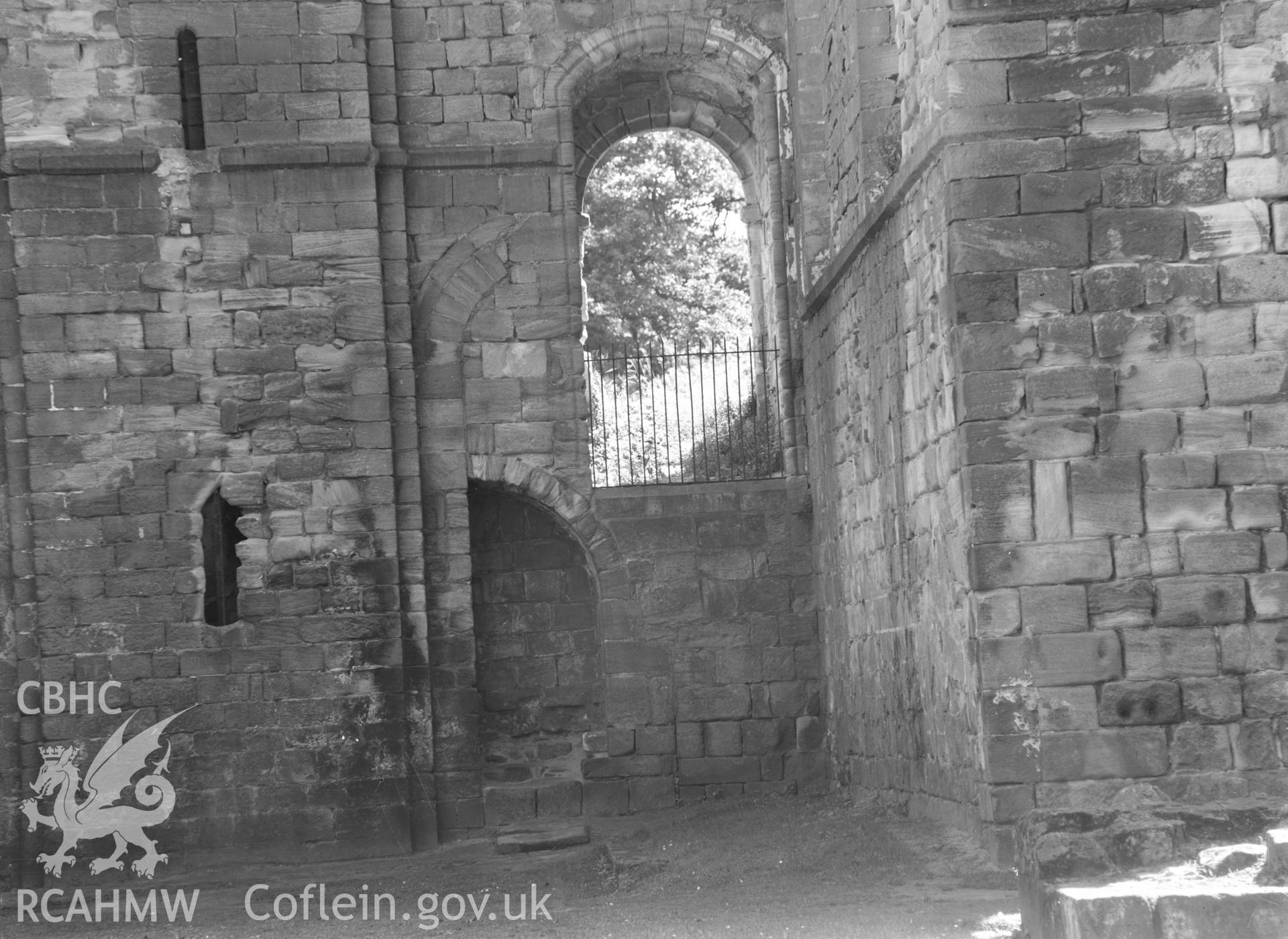 Digital copy of a black and white nitrate negative showing interior view of St. David's Cathedral, taken by E.W. Lovegrove, July 1936