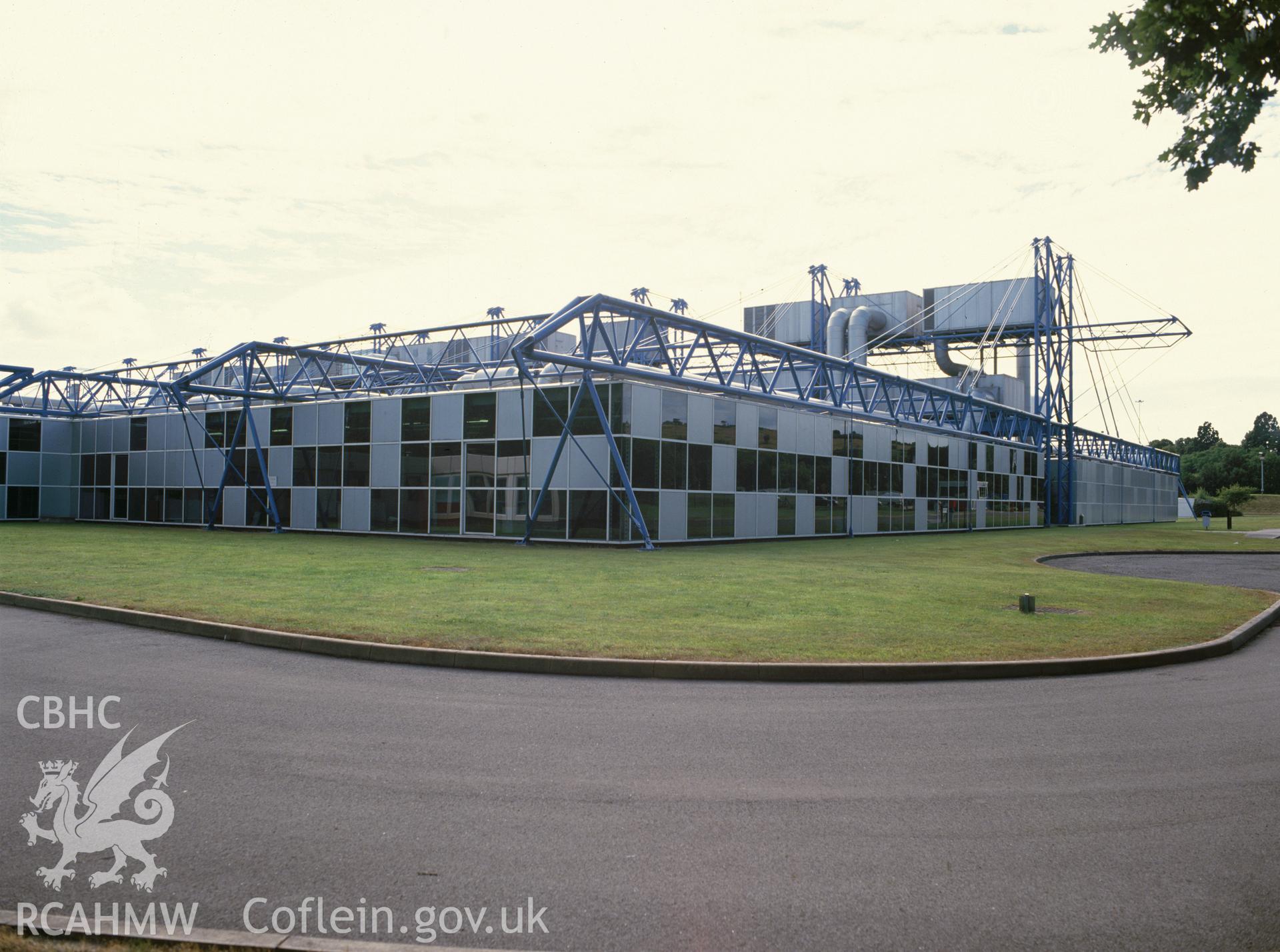 Digital copy of a colour negative showing INMOS factory, Newport.