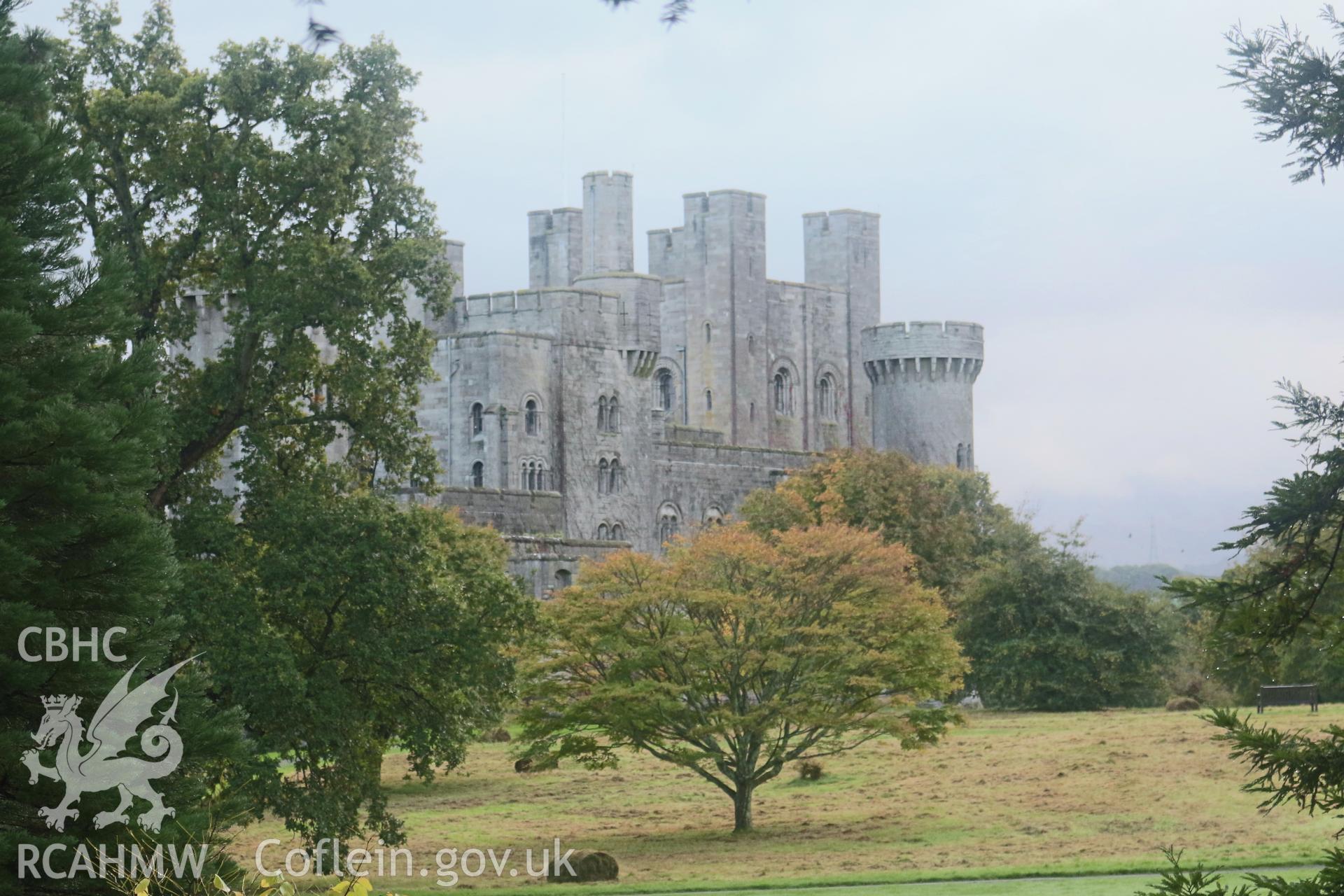 Photographic survey of Penrhyn Castle, Bangor. View of west front.