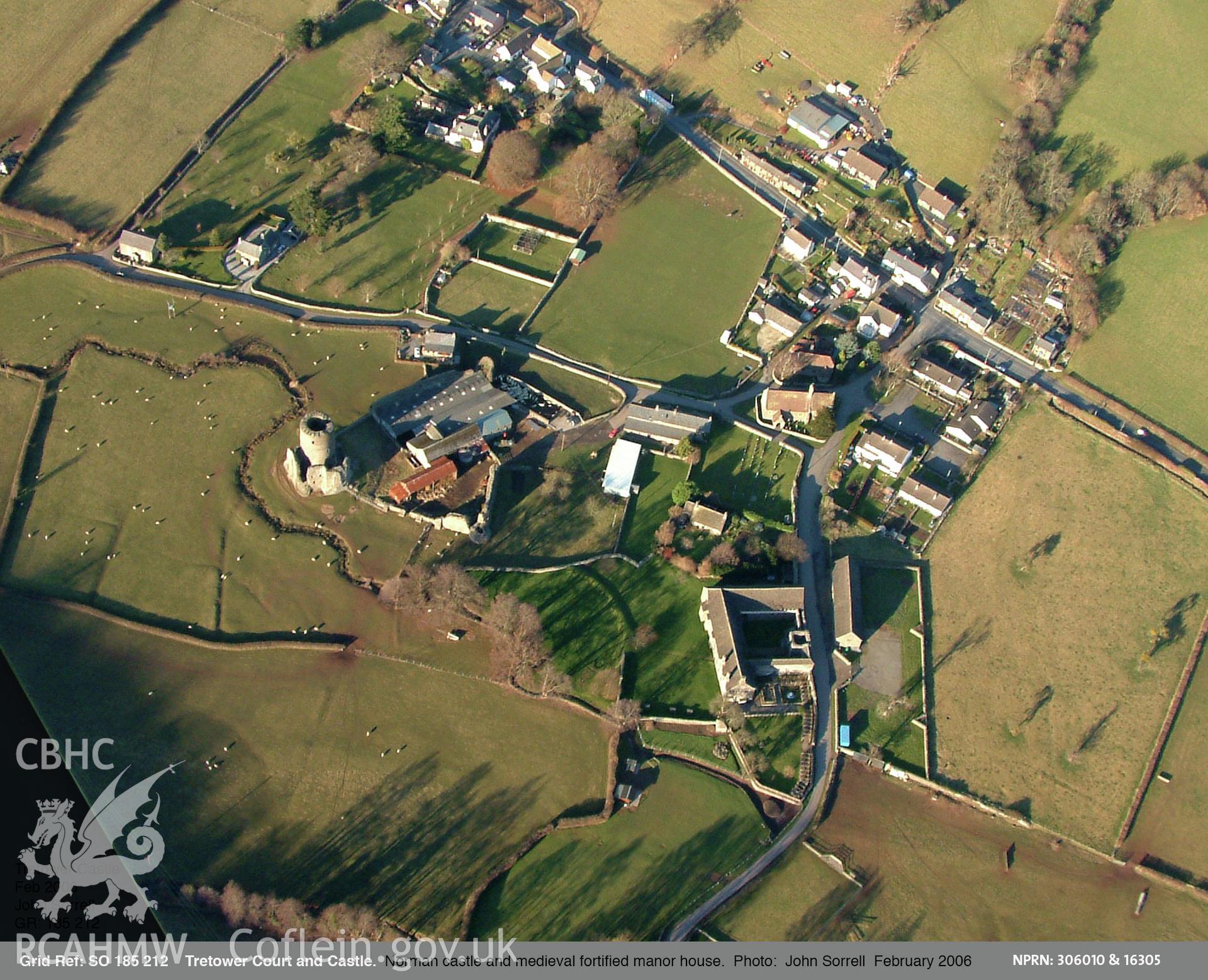 View of Tretower Castle, taken by John Sorrell, 2006.
