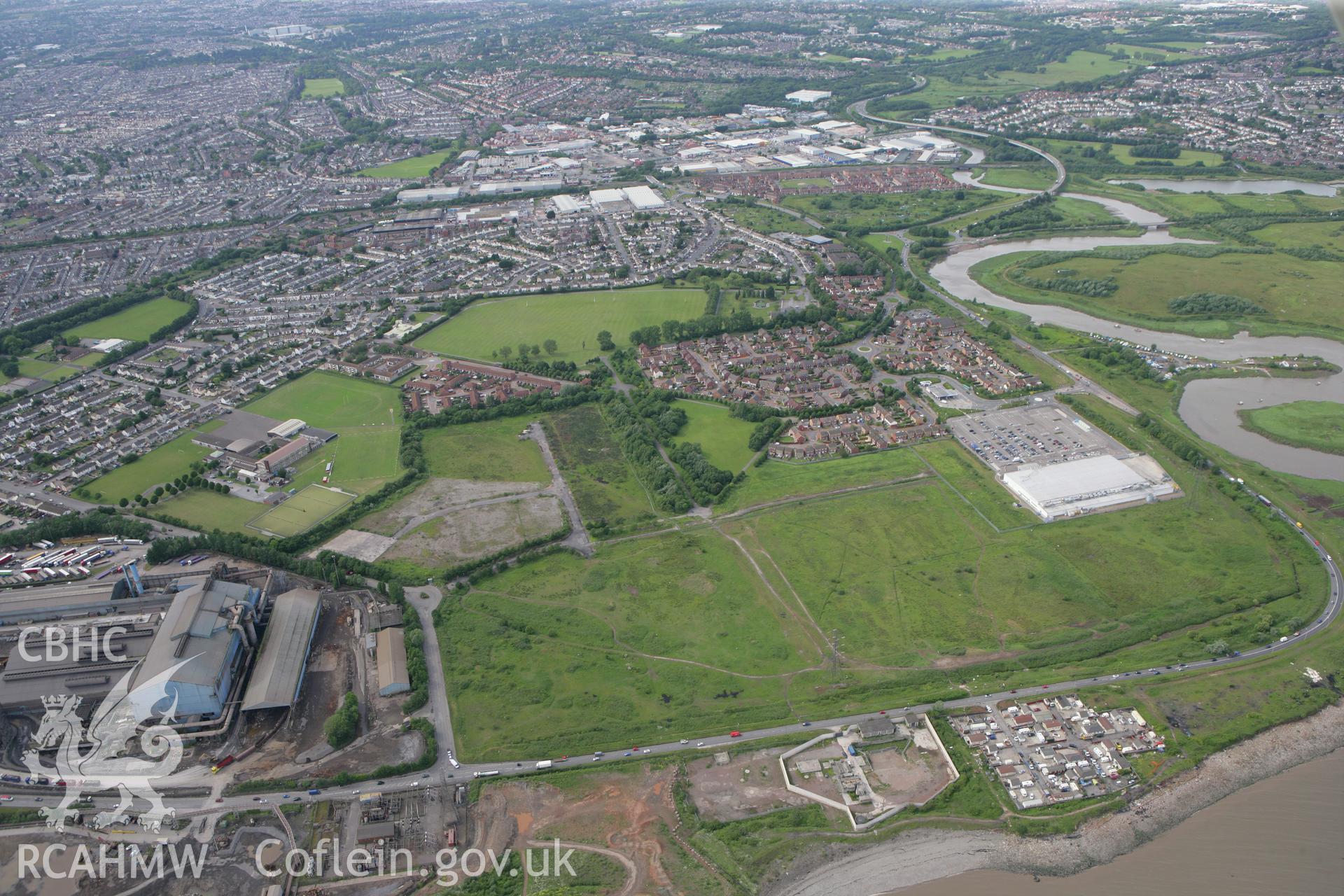 RCAHMW colour oblique photograph of Splott aerodrome. Taken by Toby Driver on 13/06/2011.