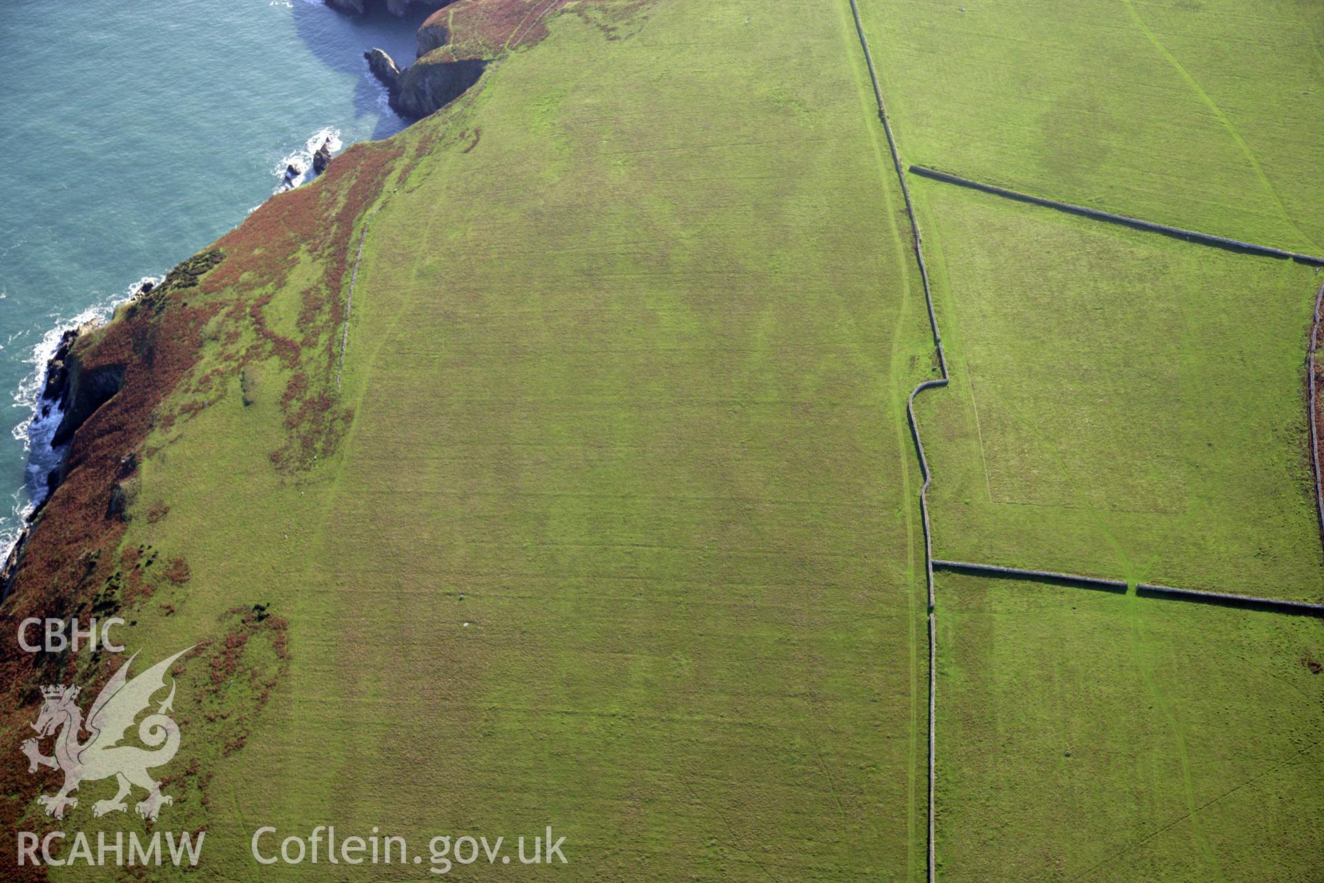 RCAHMW colour oblique photograph of field boundaries, viewed from the north. Taken by O. Davies & T. Driver on 22/11/2013.