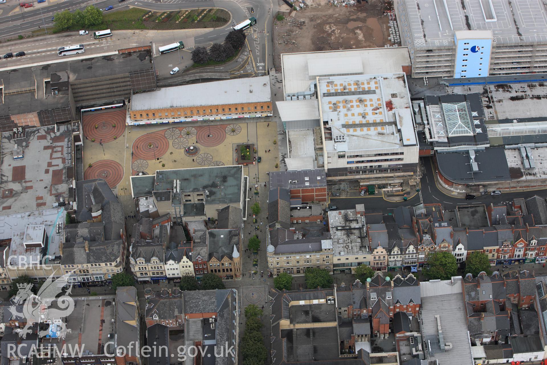 RCAHMW colour oblique photograph of Newport city centre. Taken by Toby Driver on 13/06/2011.