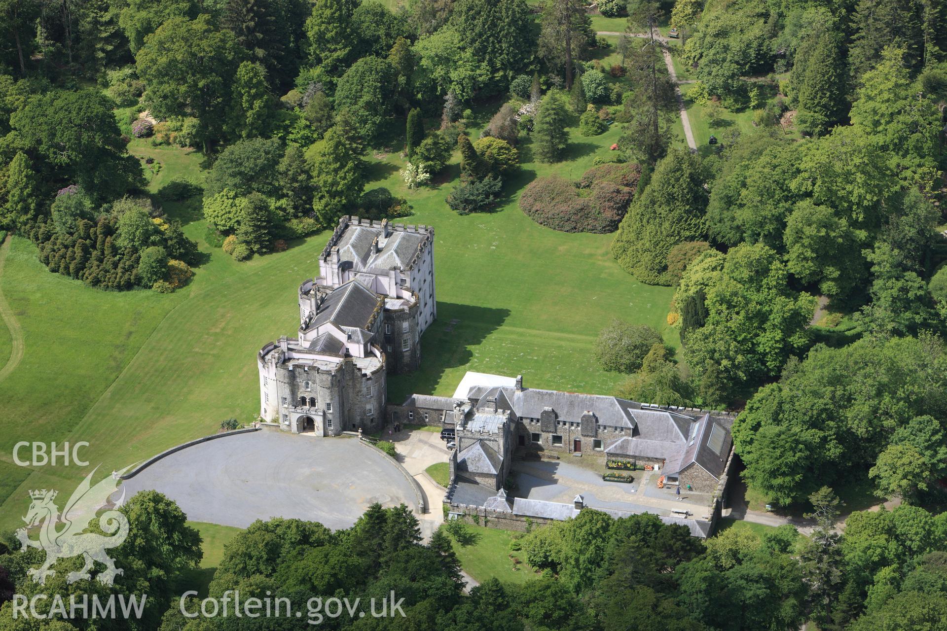 RCAHMW colour oblique photograph of Picton Castle, Slebech. Taken by Toby Driver on 24/05/2011.
